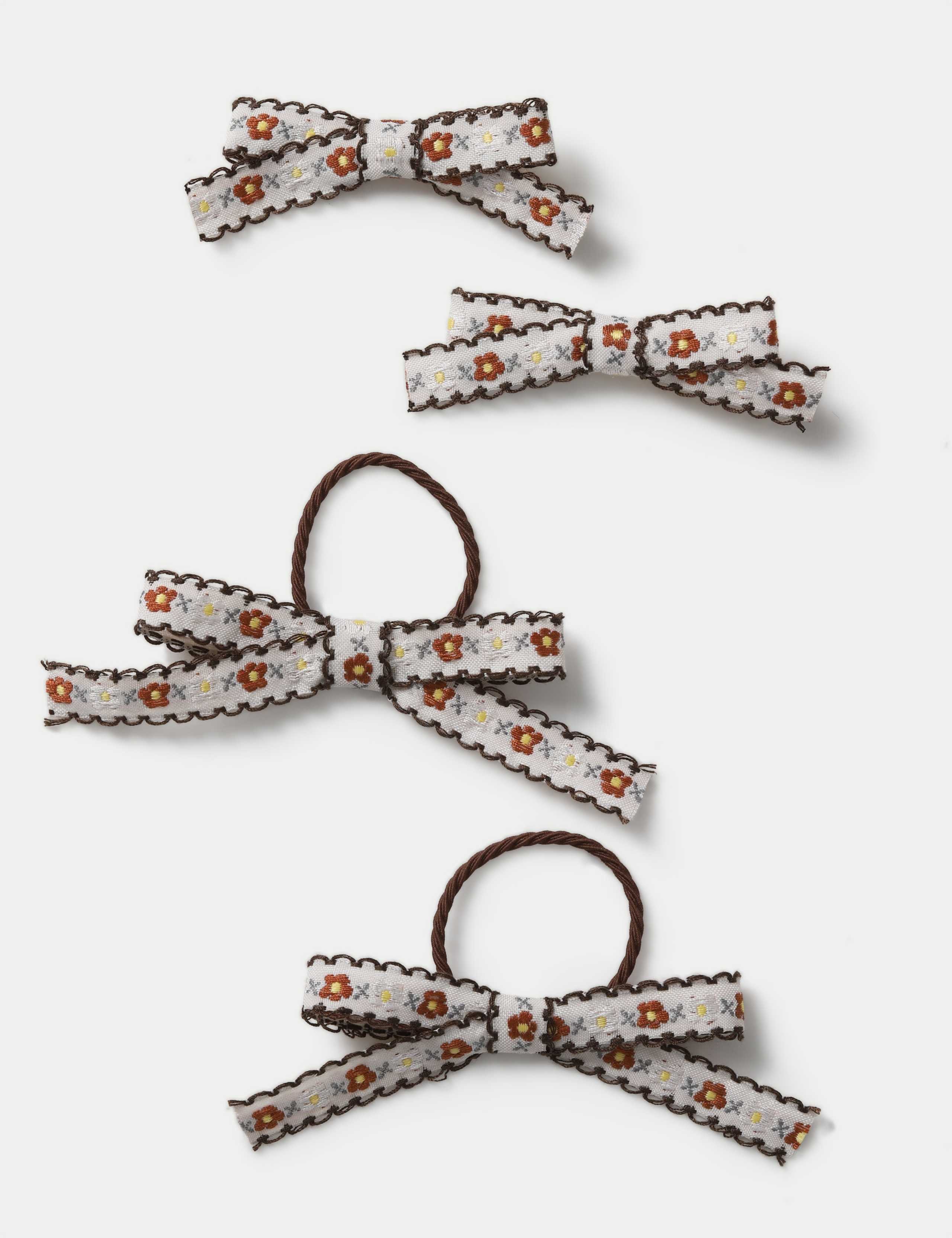 Embroidered Ribbon Brown Ponios