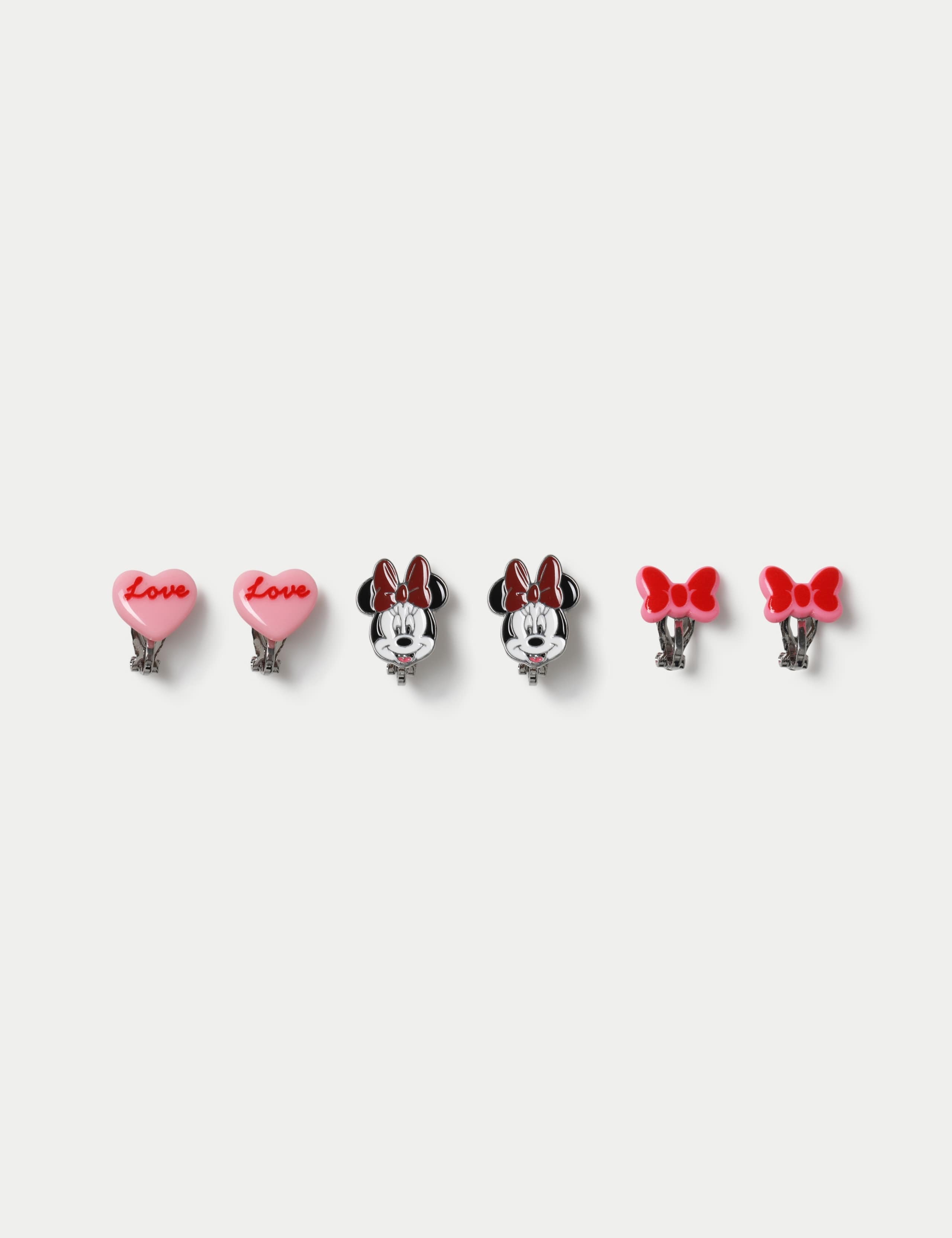 Minnie Mouse Clip On Earring Set
