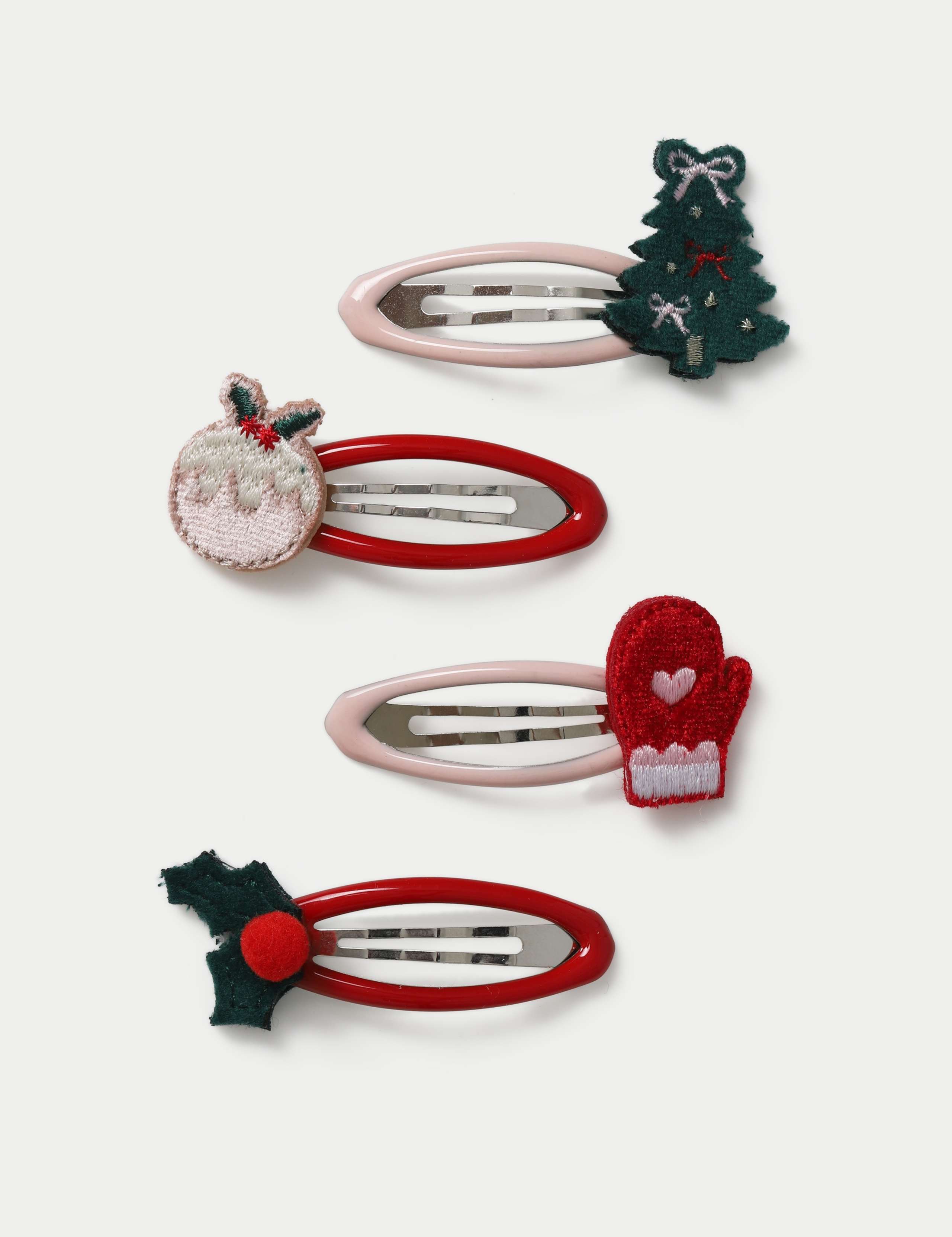 Kids' Christmas Motif 4 Pack Snaps