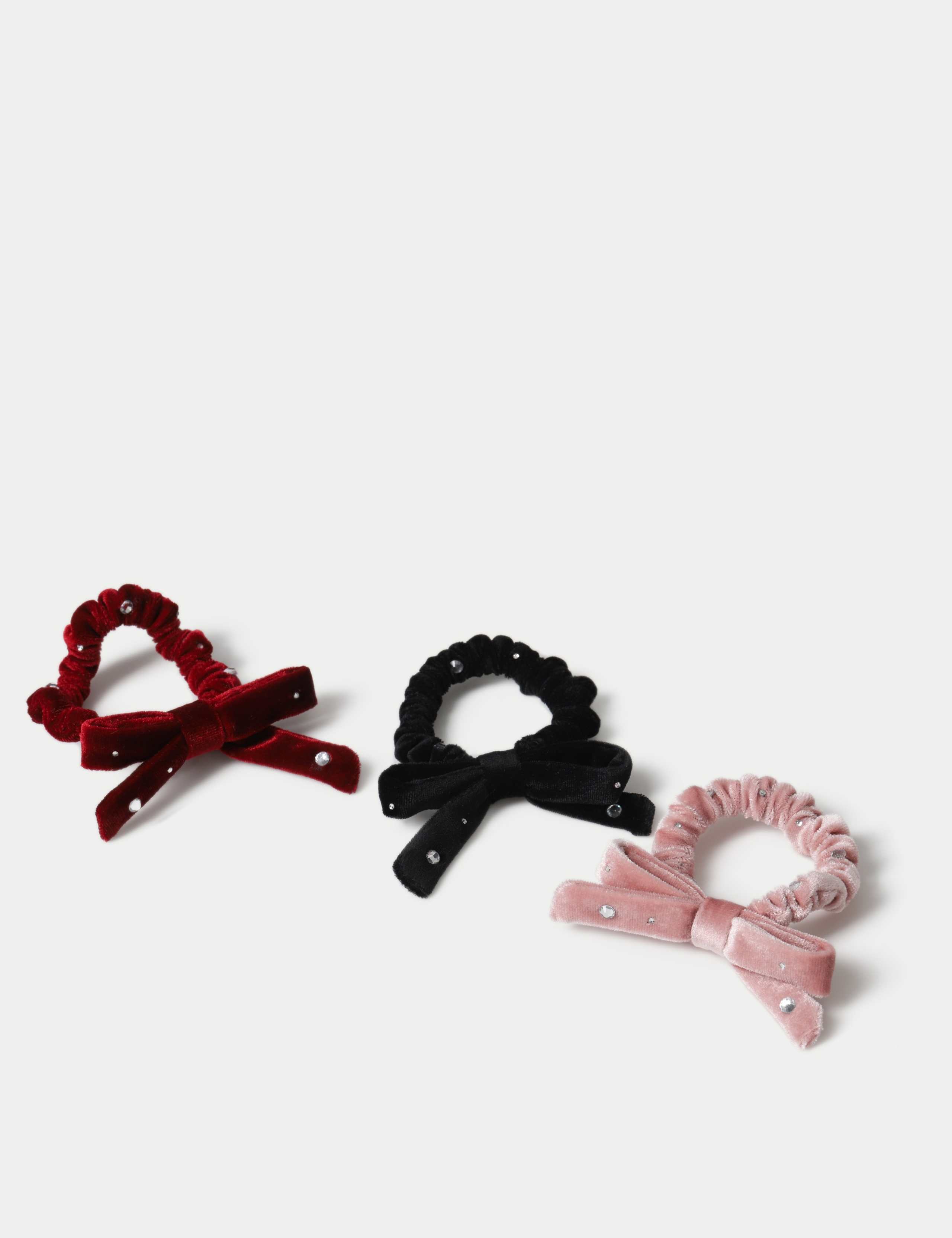 Mini Embellished Bow Scrunchies