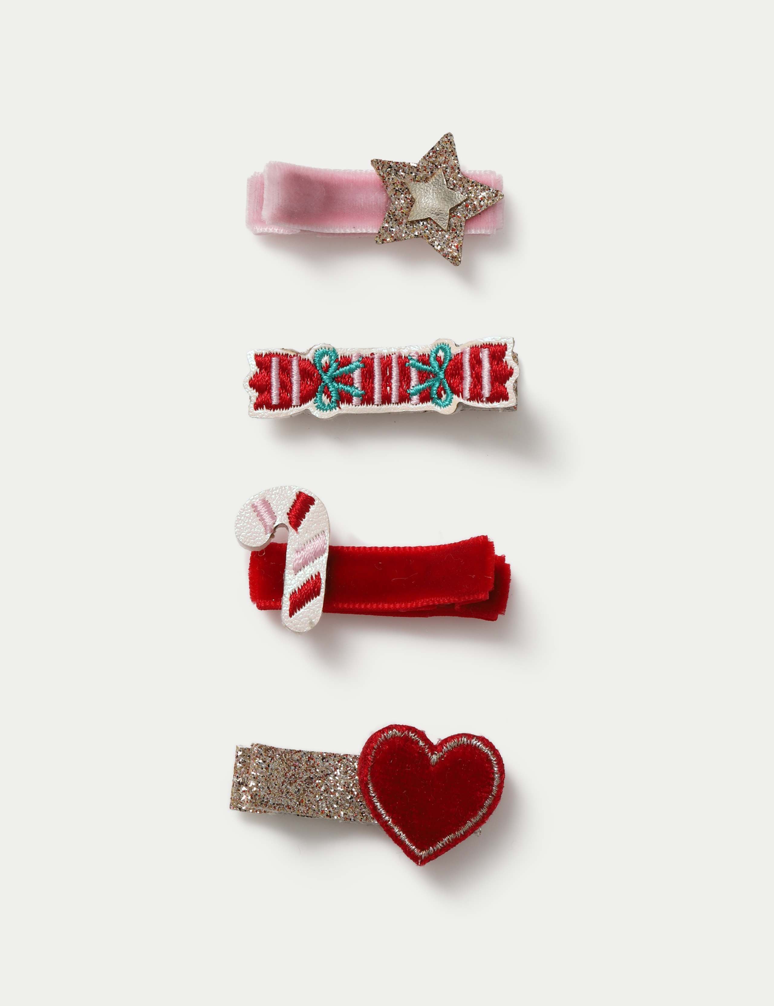 Kids' Christmas Motif 4 Pack Clips