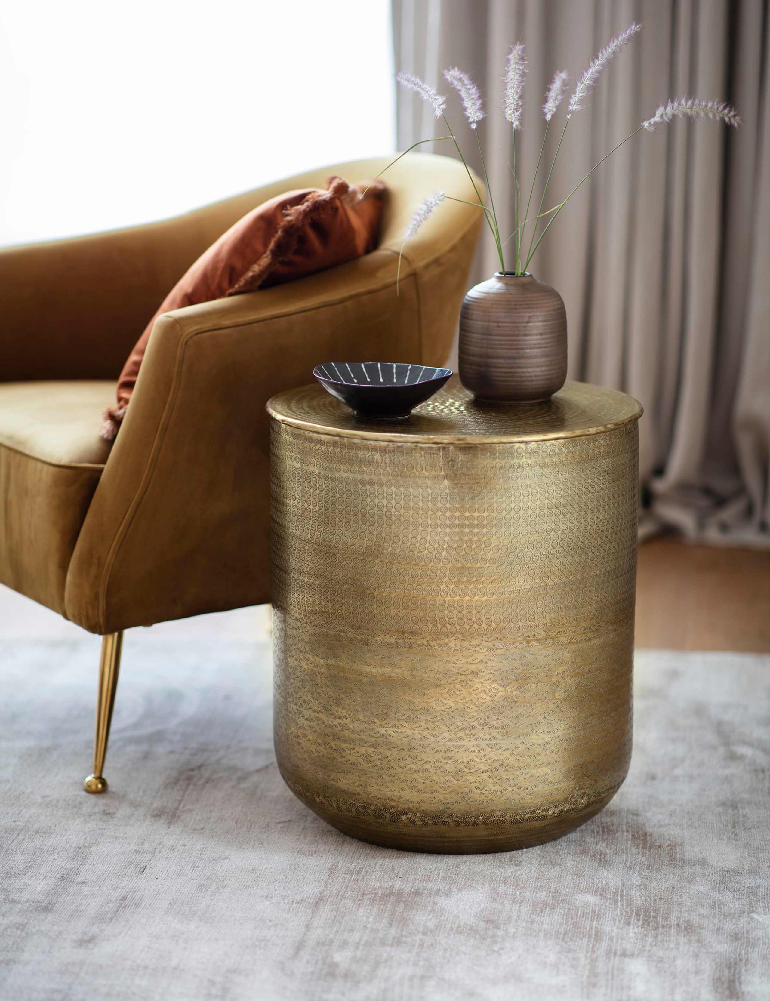 Ashta Metal Round Side Table
