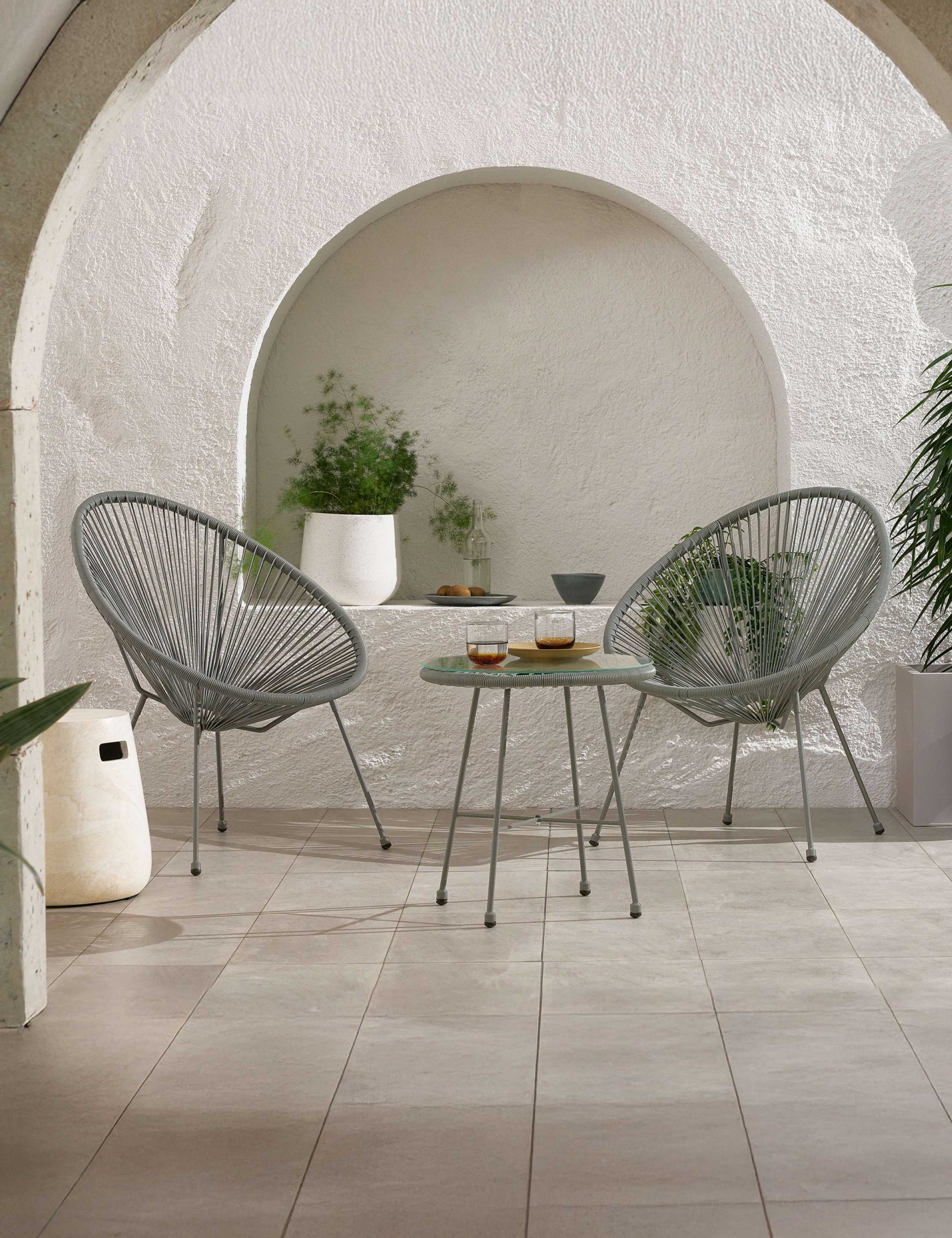 Monaco Rattan Bistro Table and 2 Chairs