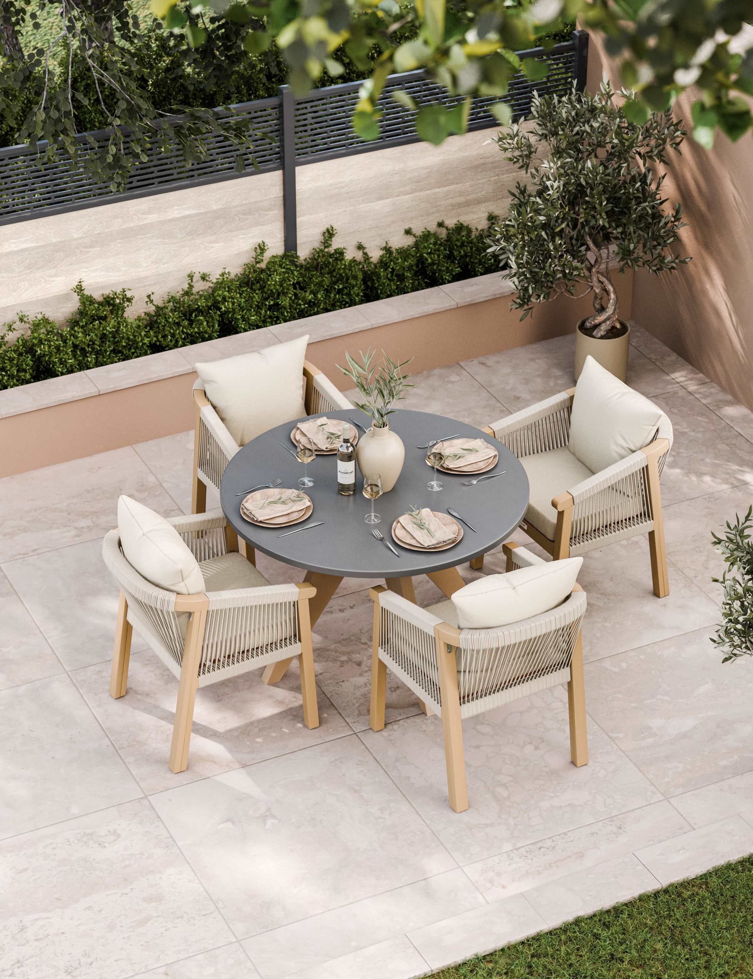 Luna 4 Seater Dining Set