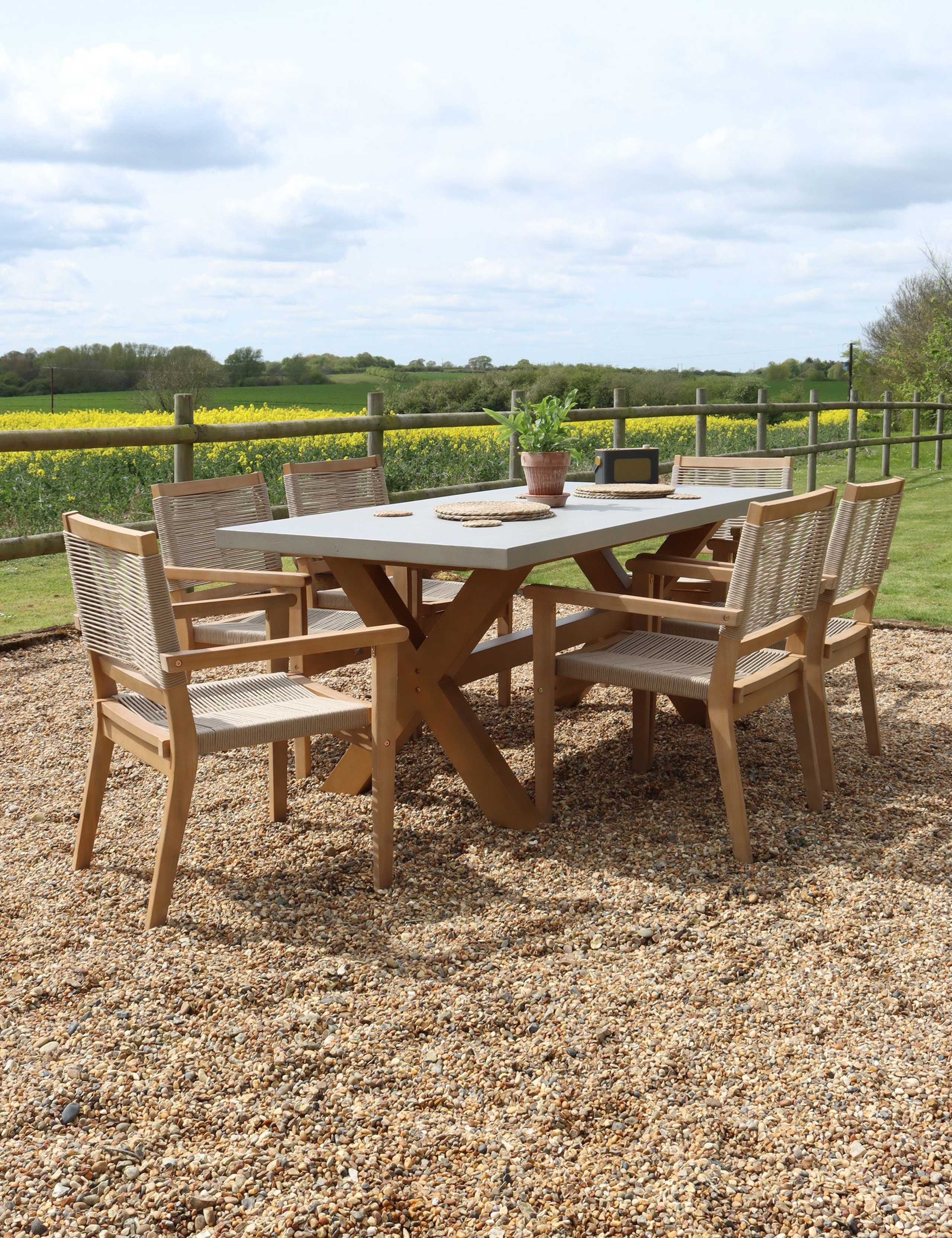 Luna 6 Seater Stacking Dining Set