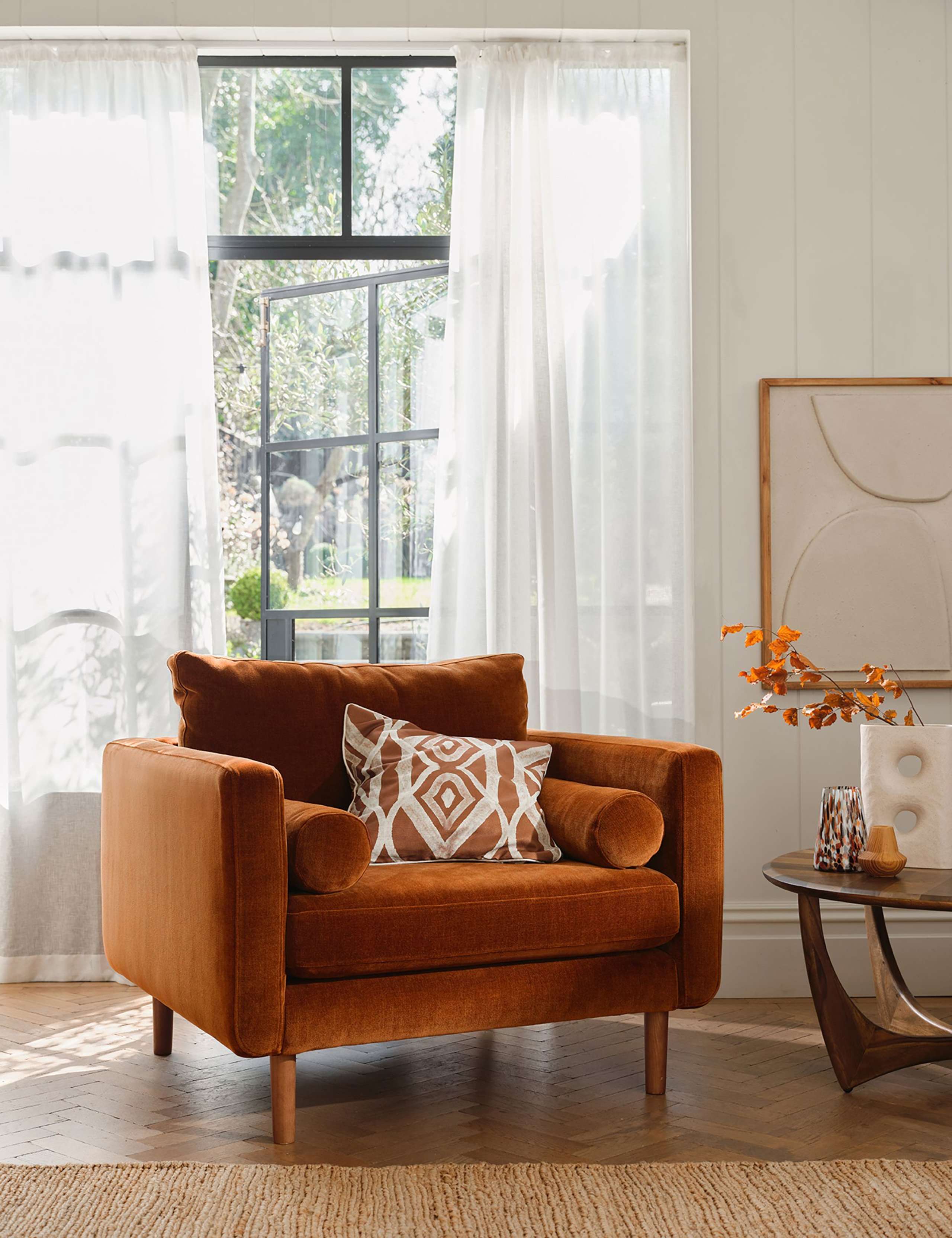Moore Chenille Snuggle Chair