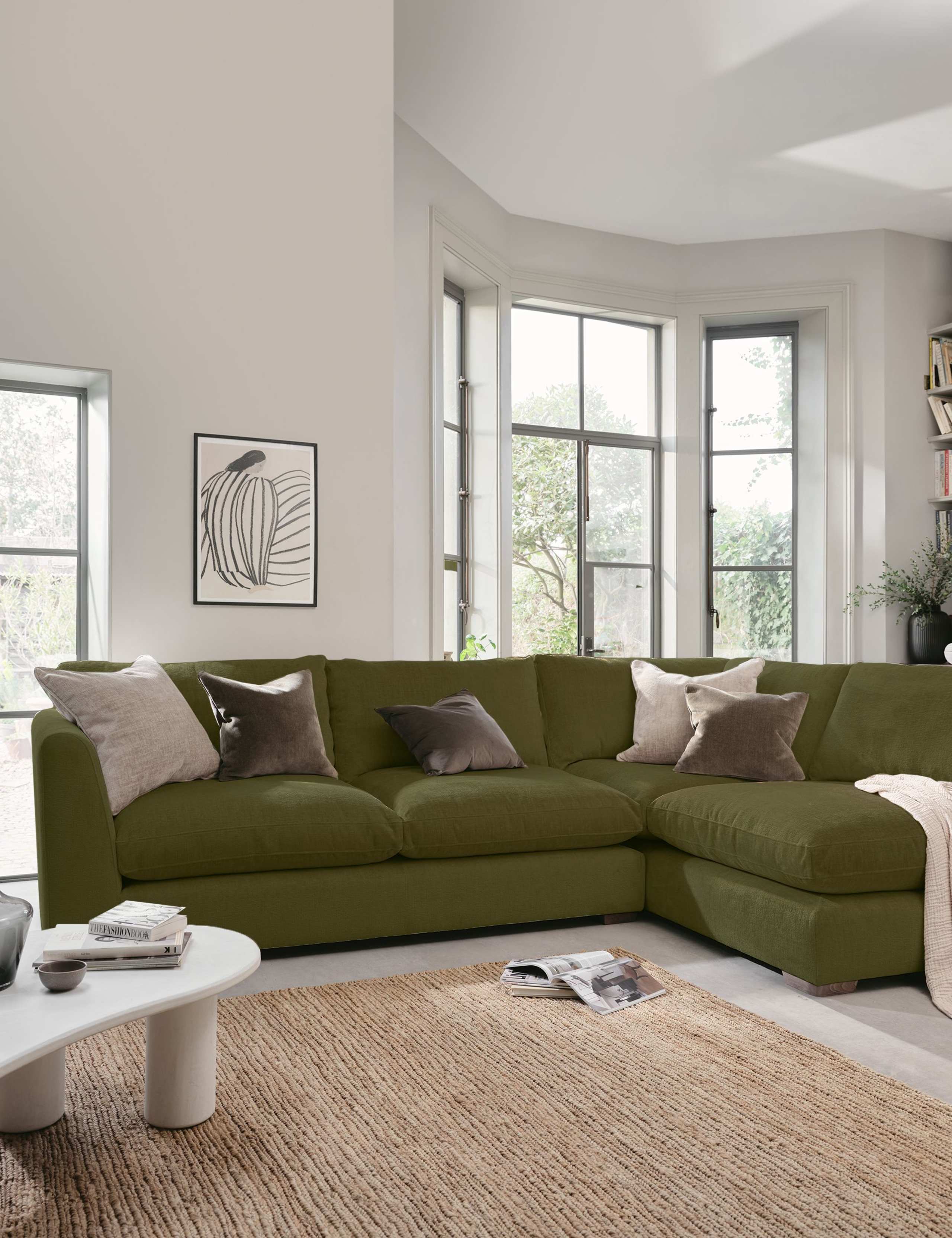 Palmer Textured Chenille Corner Sofa
