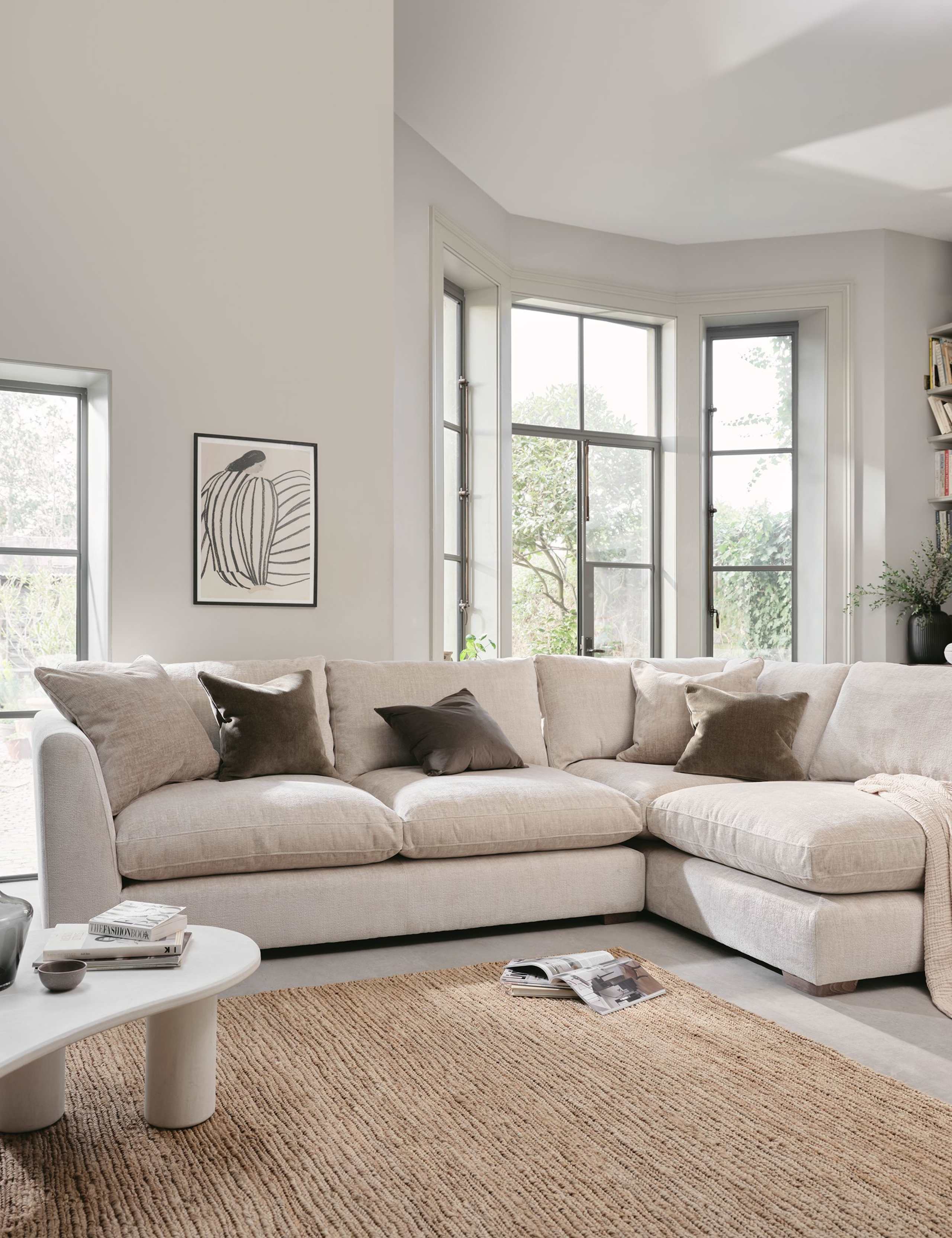 Palmer Textured Chenille Corner Sofa