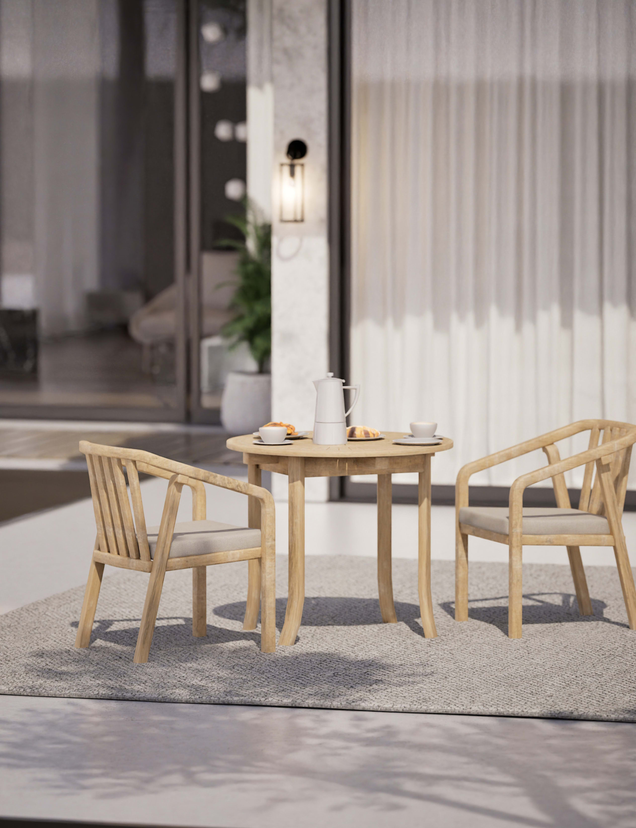 Maris 2-Seater Round Bistro Set