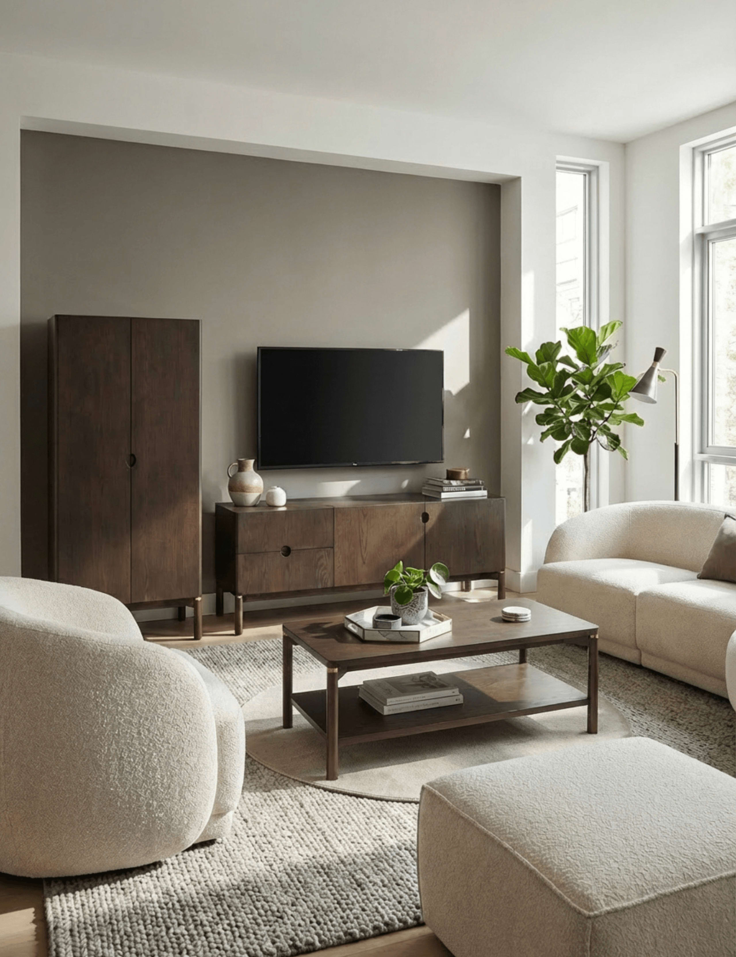Arka Dark Wood Coffee Table