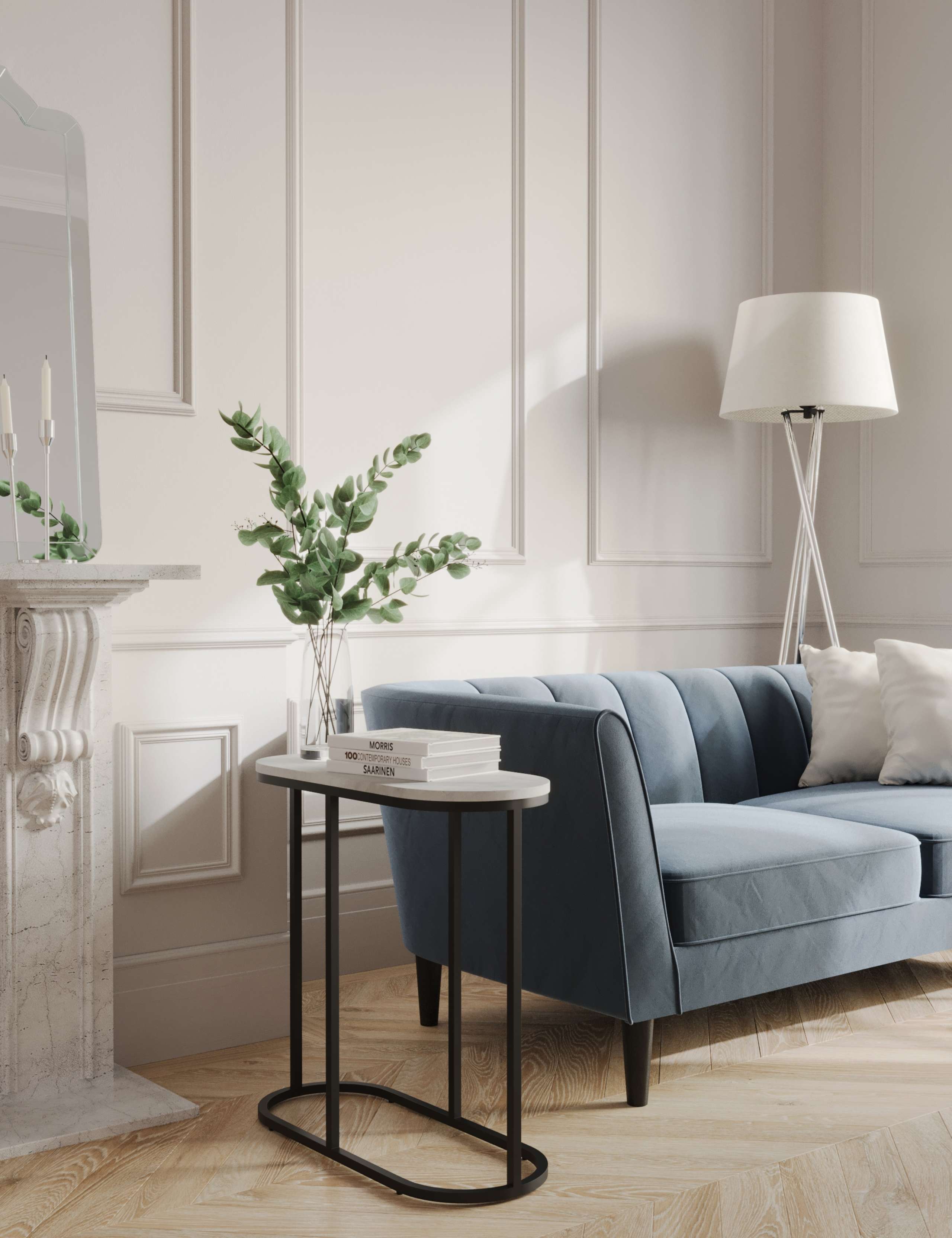 Farley Oval Sofa Side Table