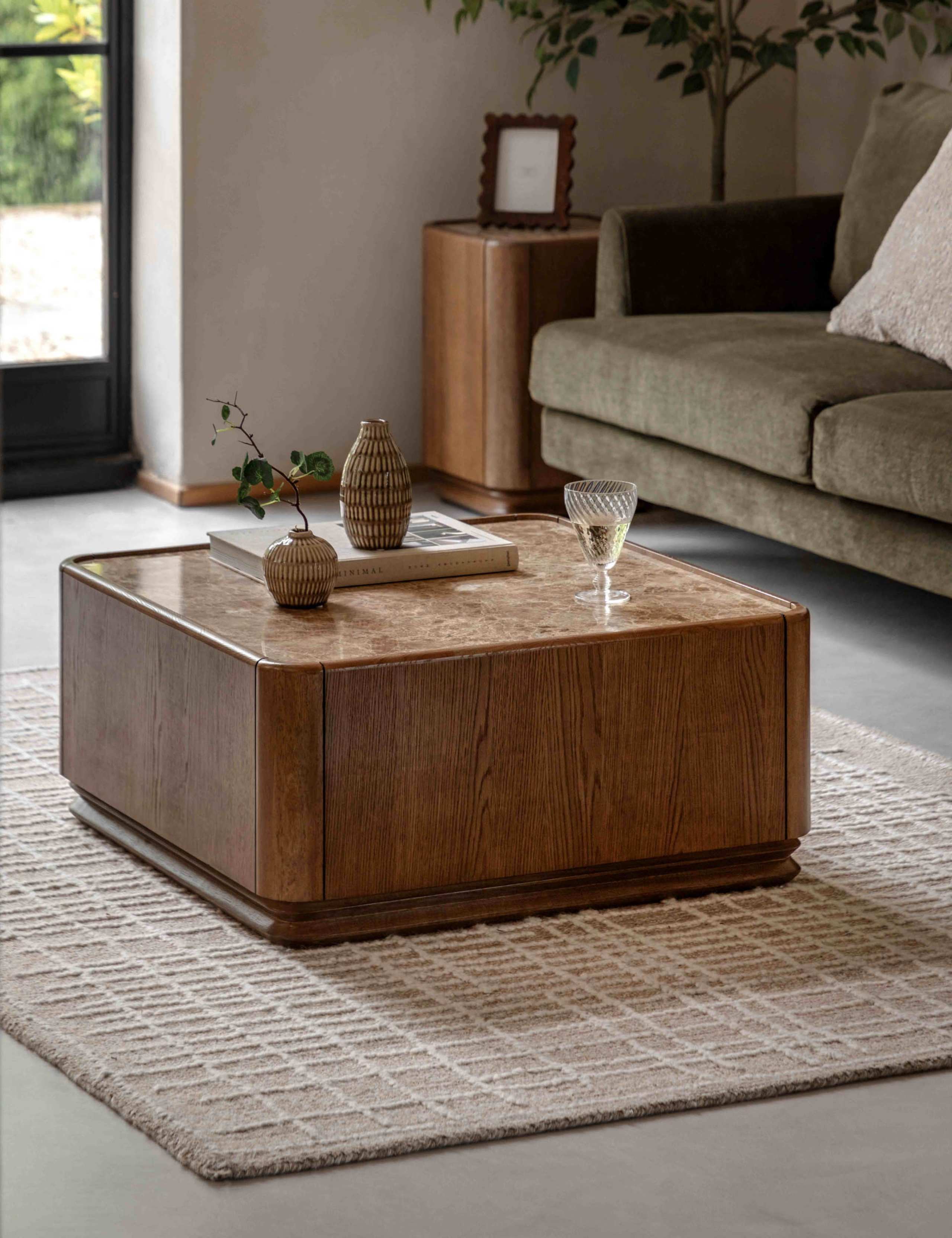 Demspey Marble Top Coffee Table