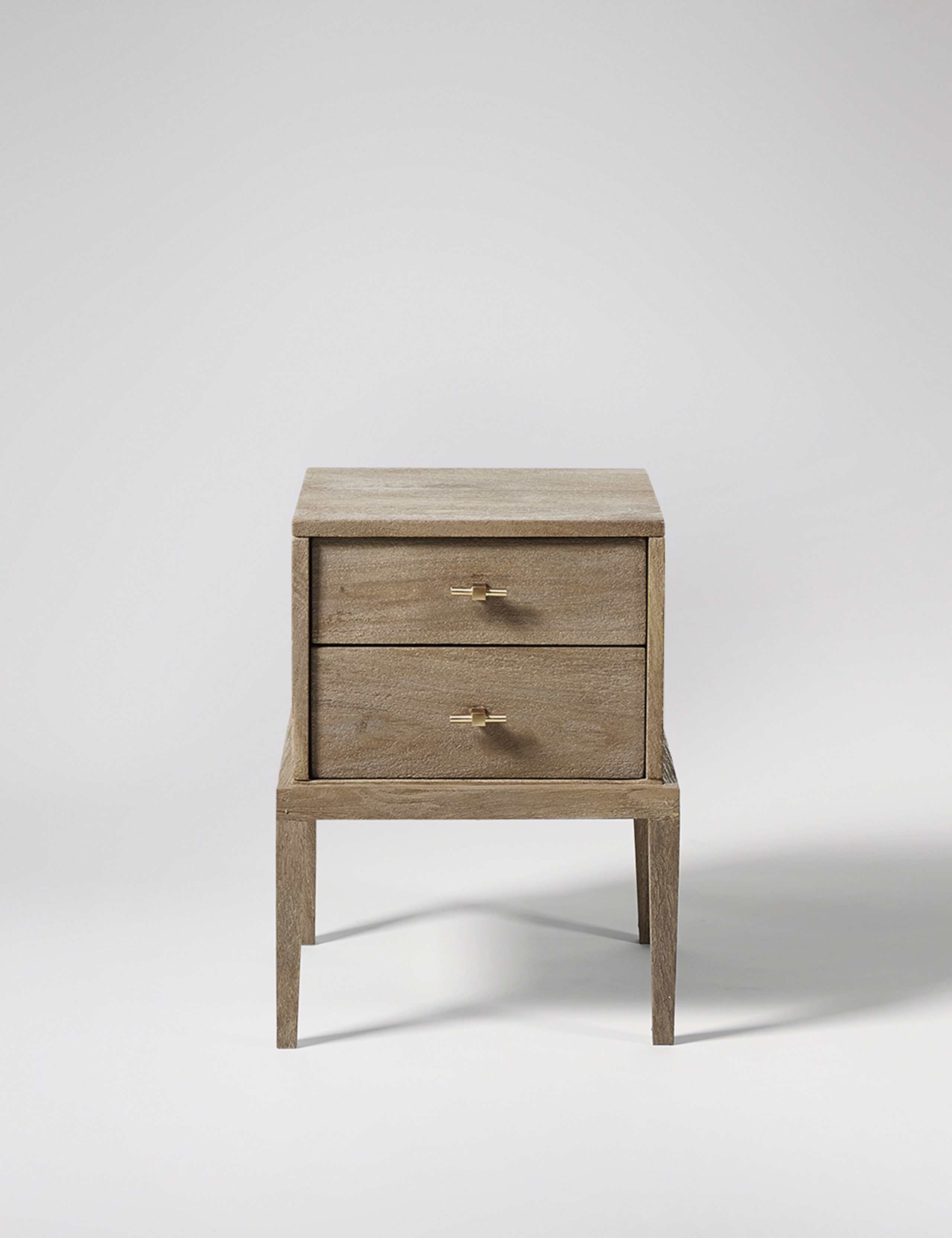 Verne Mango Wood 2 Drawer Bedside Table