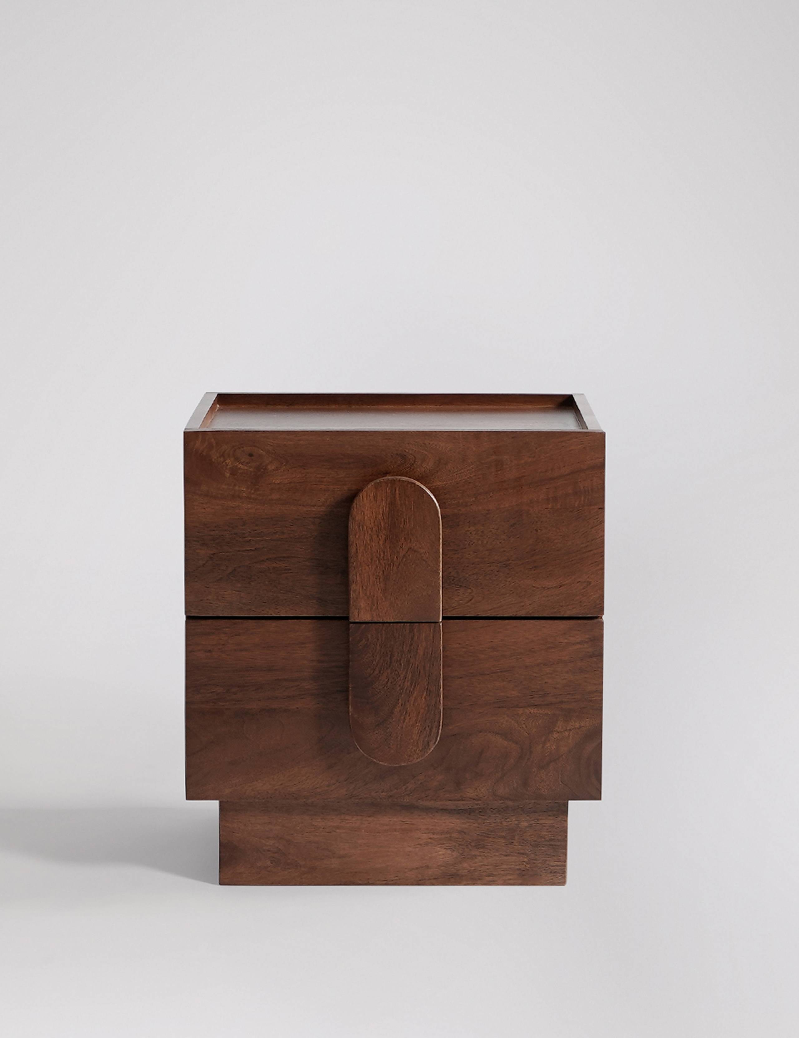 Rolo Mango Wood 2 Drawer Bedside Table
