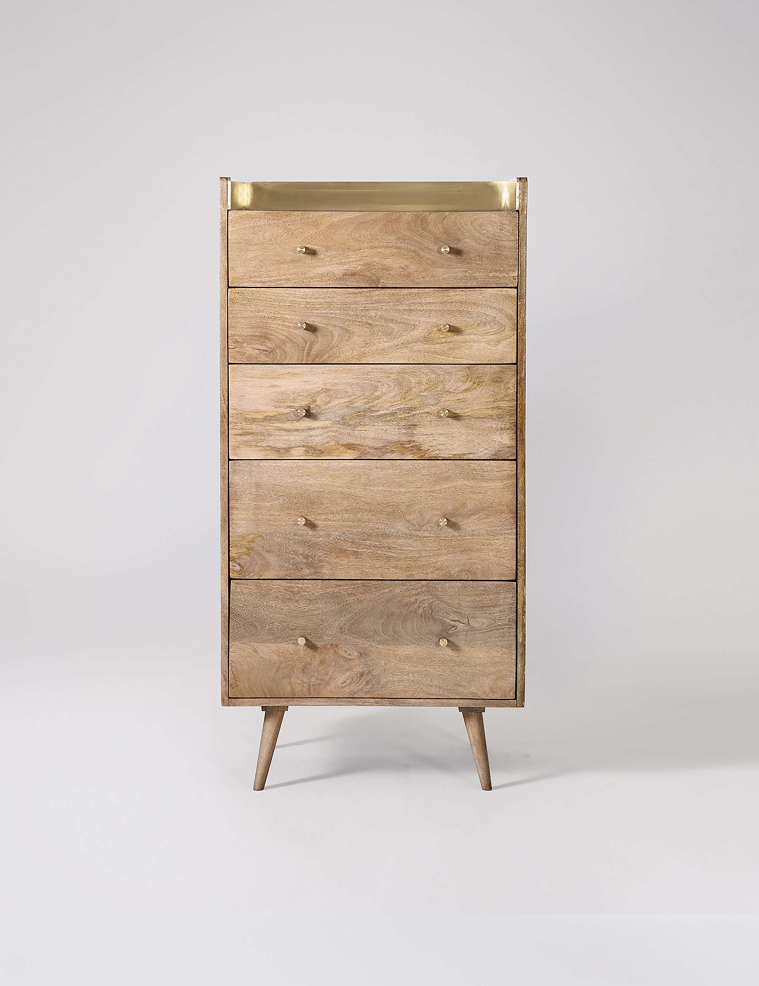 Fresco Mango Wood 5 Drawer Chest