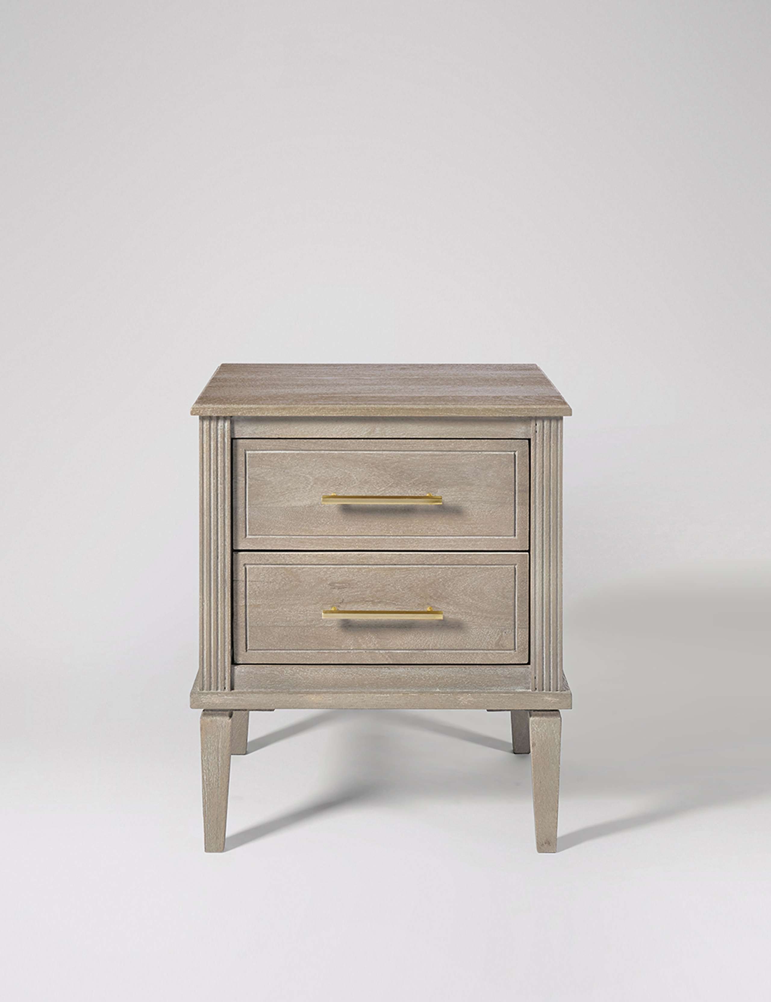 Claudine Mango Wood 2 Drawer Bedside Table