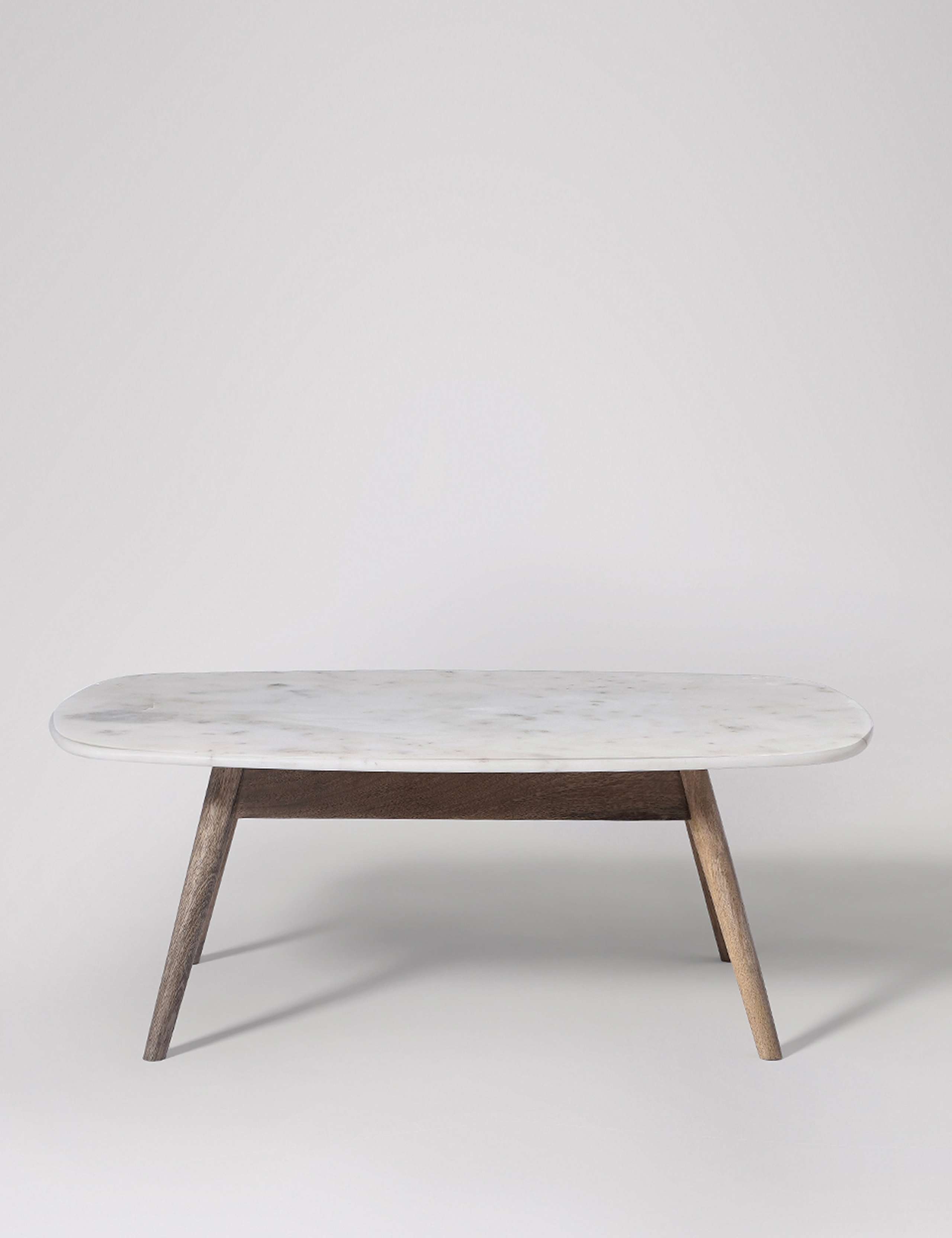 Kasper White Marble Mango Wood Coffee Table