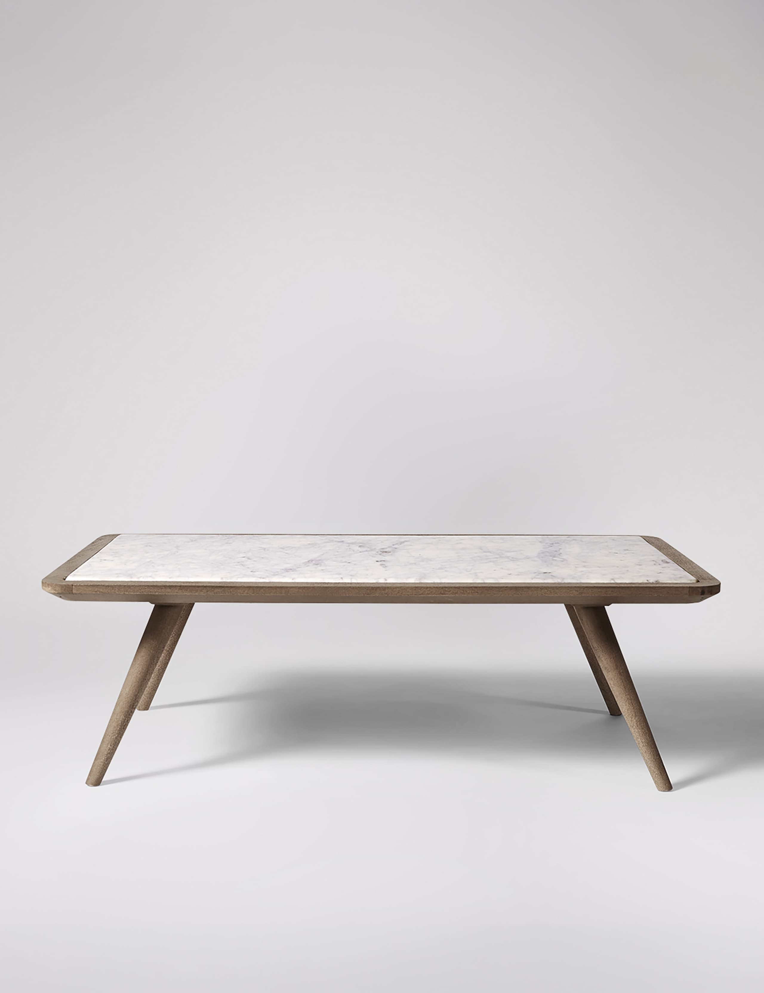 Lilleby Mango Wood White Marble Coffee Table