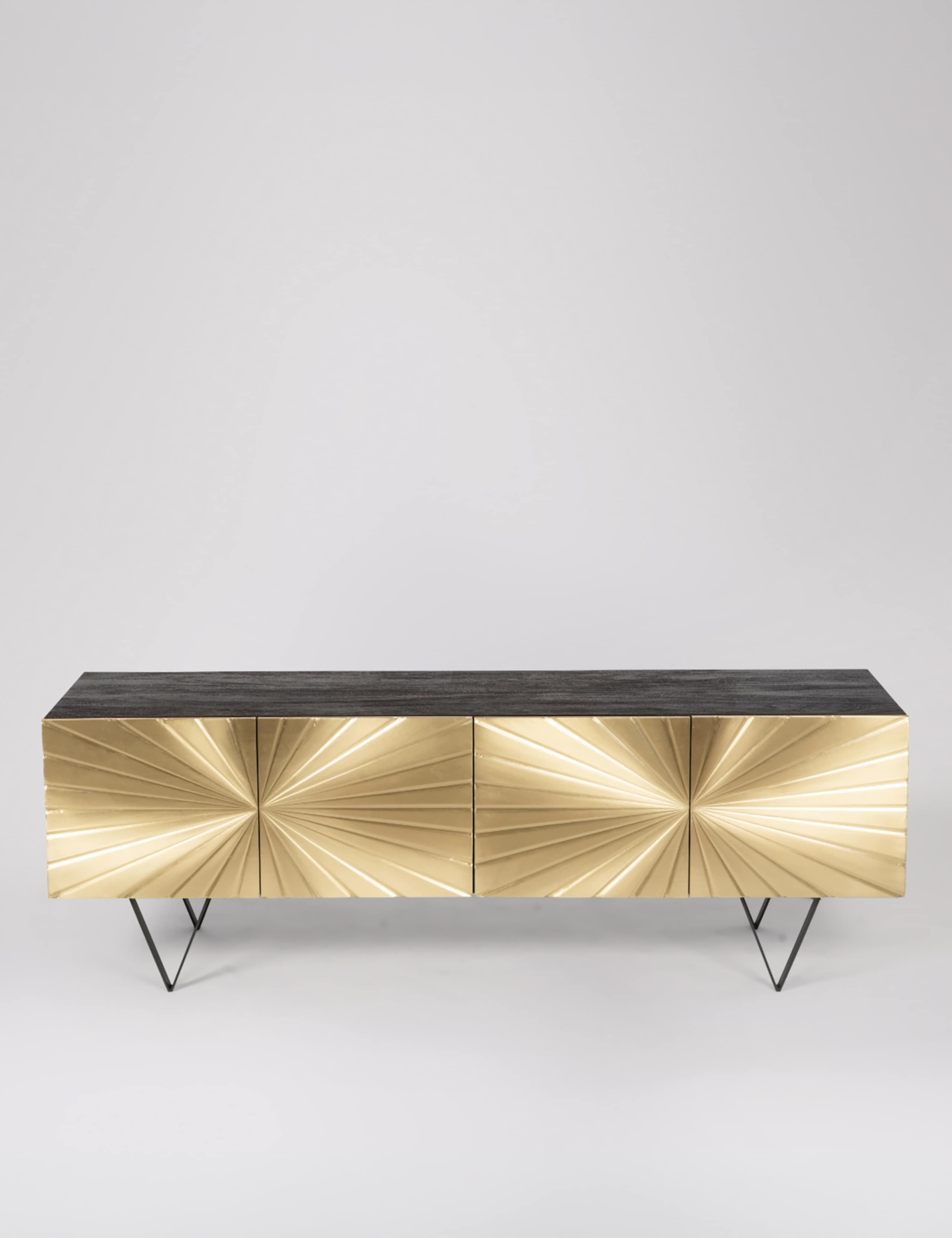 Ziggy Mango Wood Wide 4 Door Media Unit