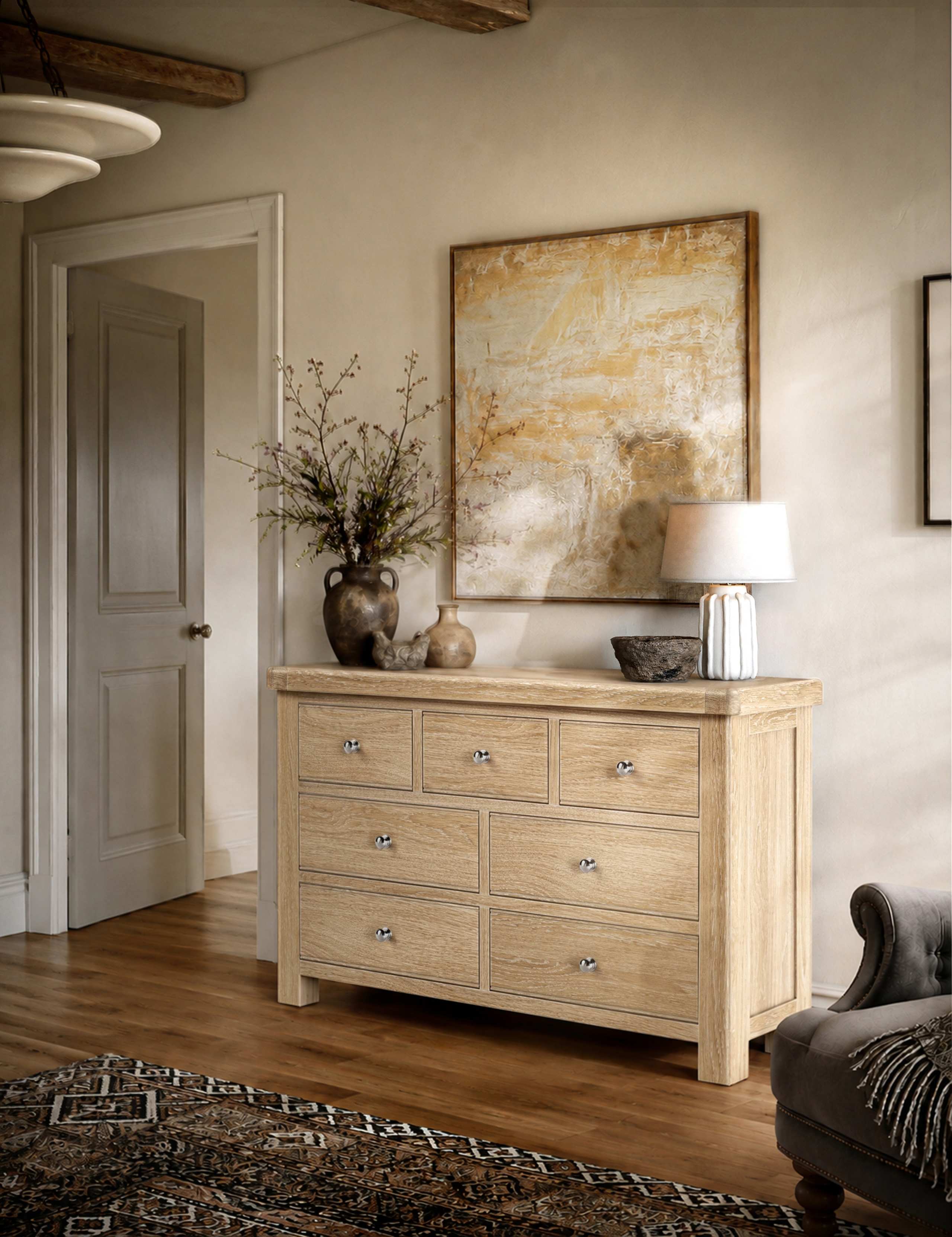 Normandy Oak 7 Drawer Chest
