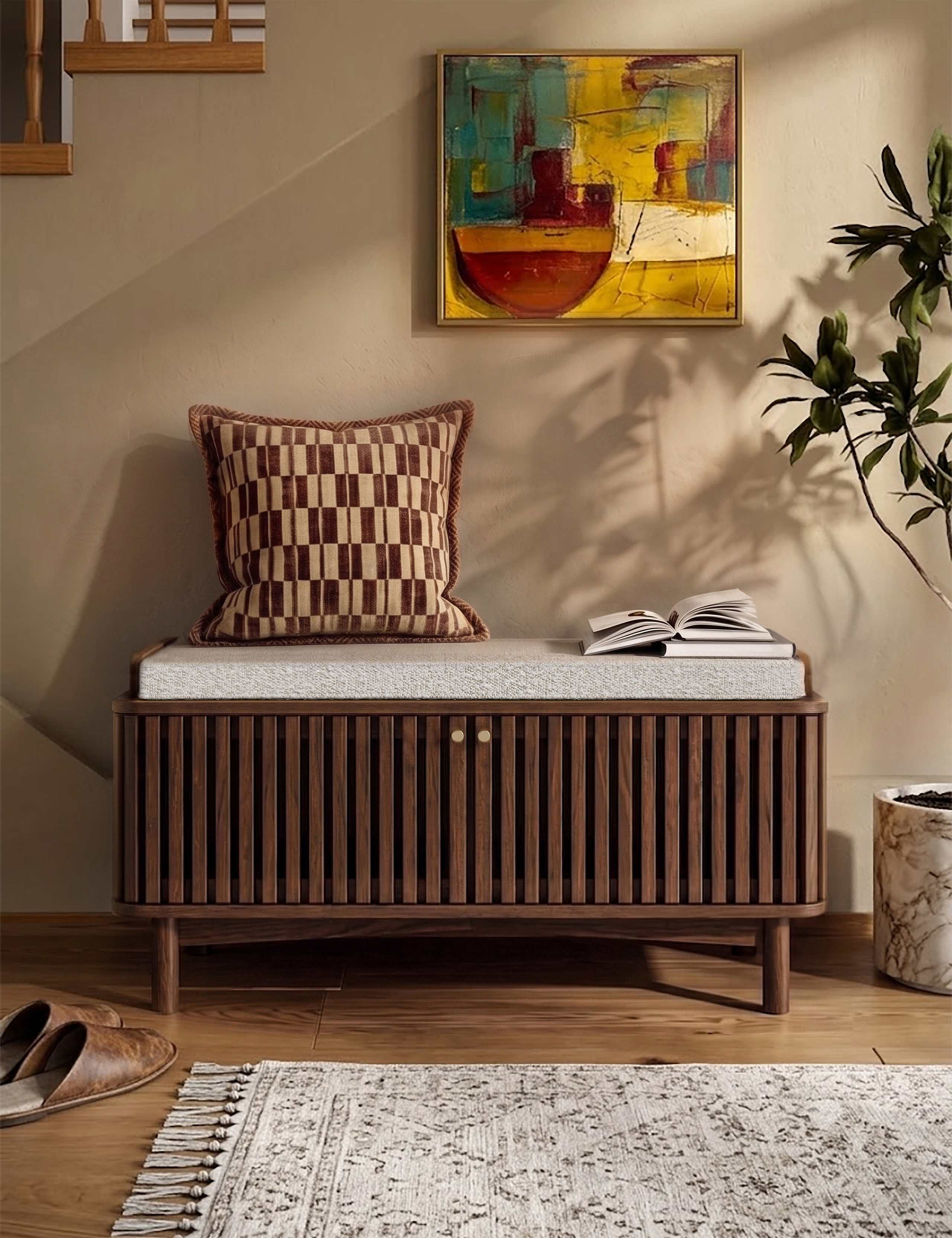 Soho Oak Storage Bench