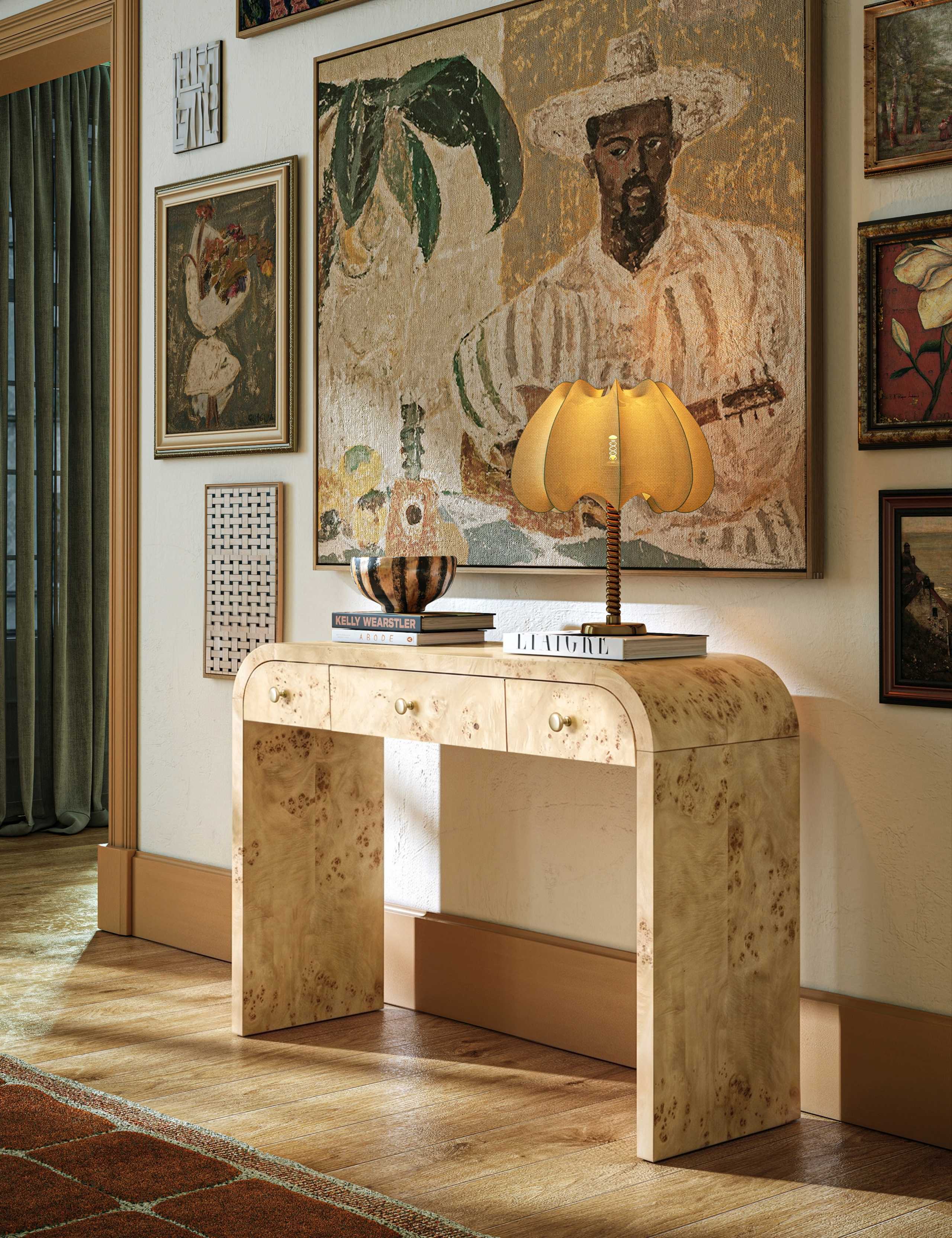 Lucca Walnut Console Table