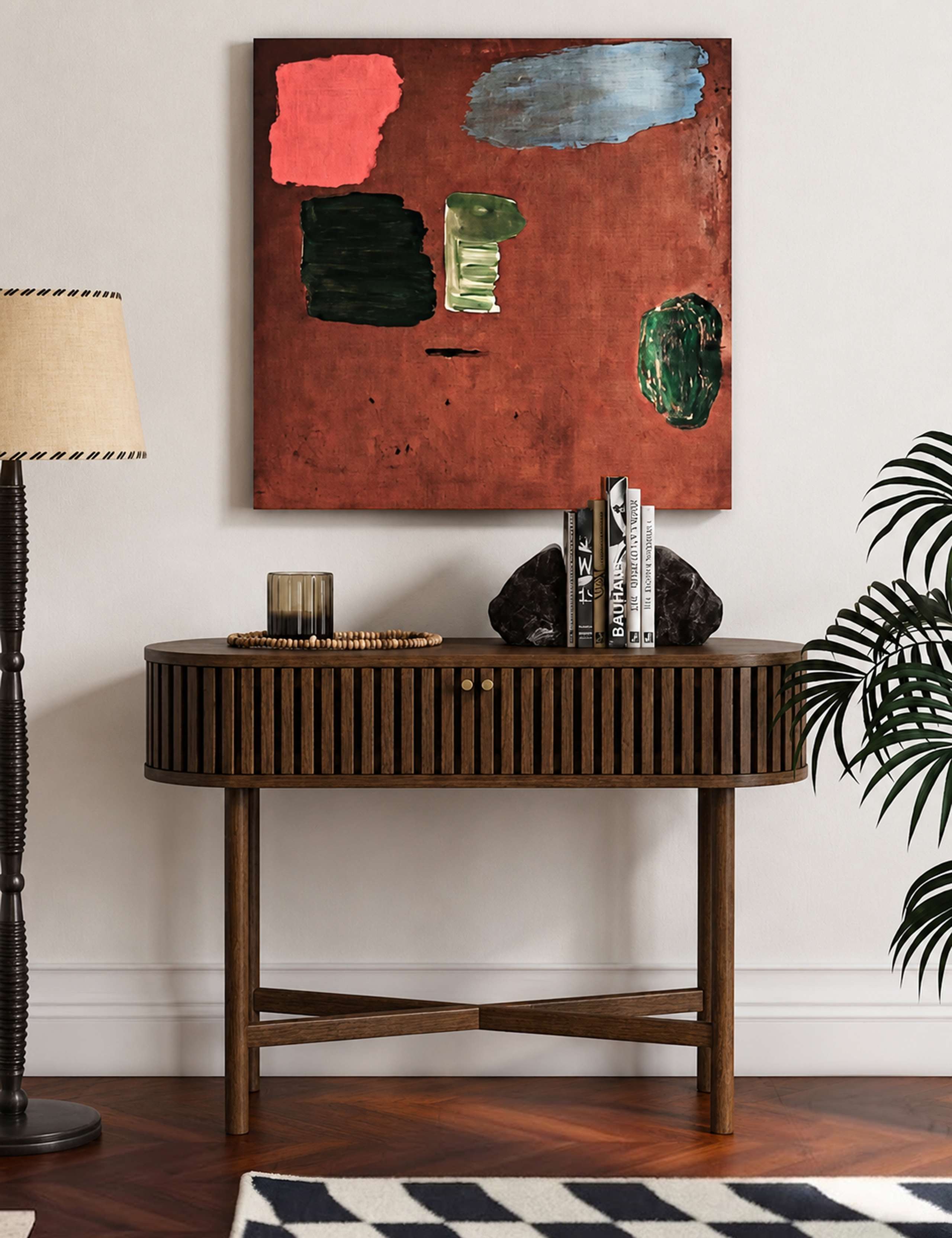 Soho Oval Storage Console Table