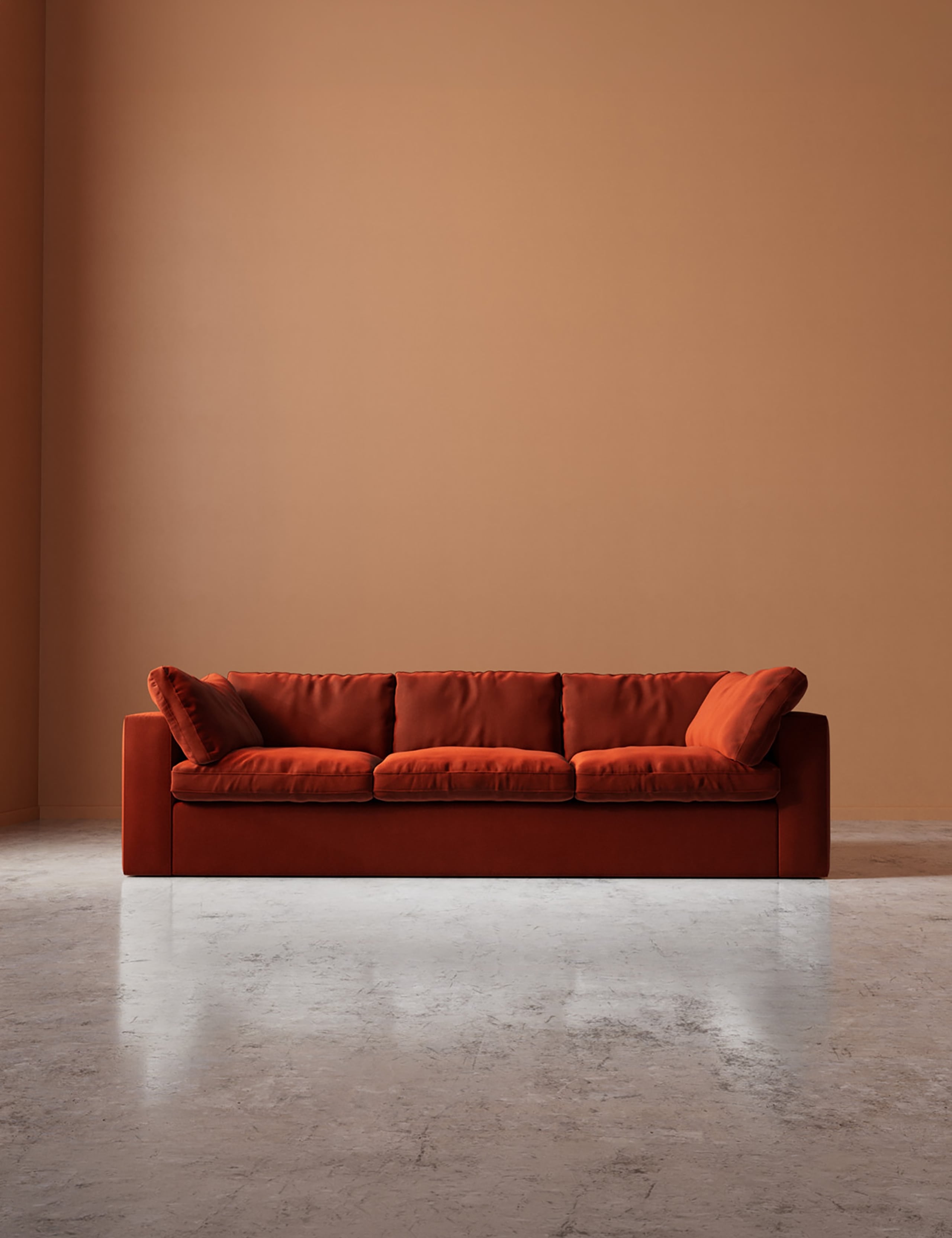 Crushed Velvet 3 Seater Sofa