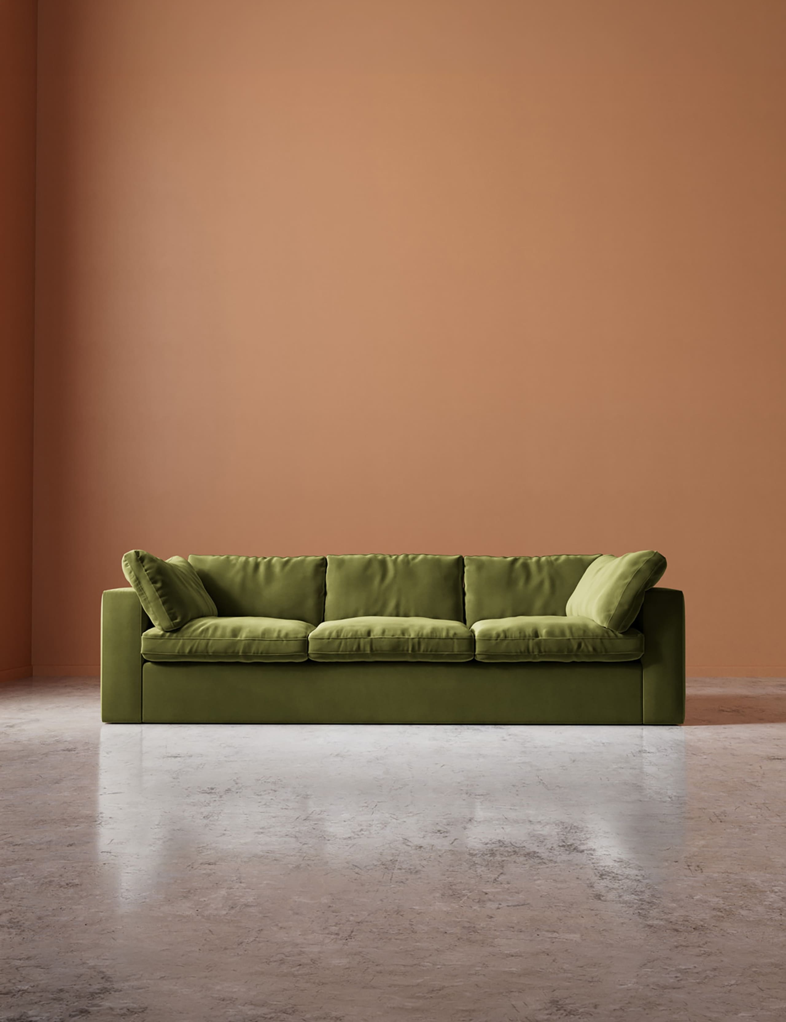Easy Velvet 3 Seater Sofa