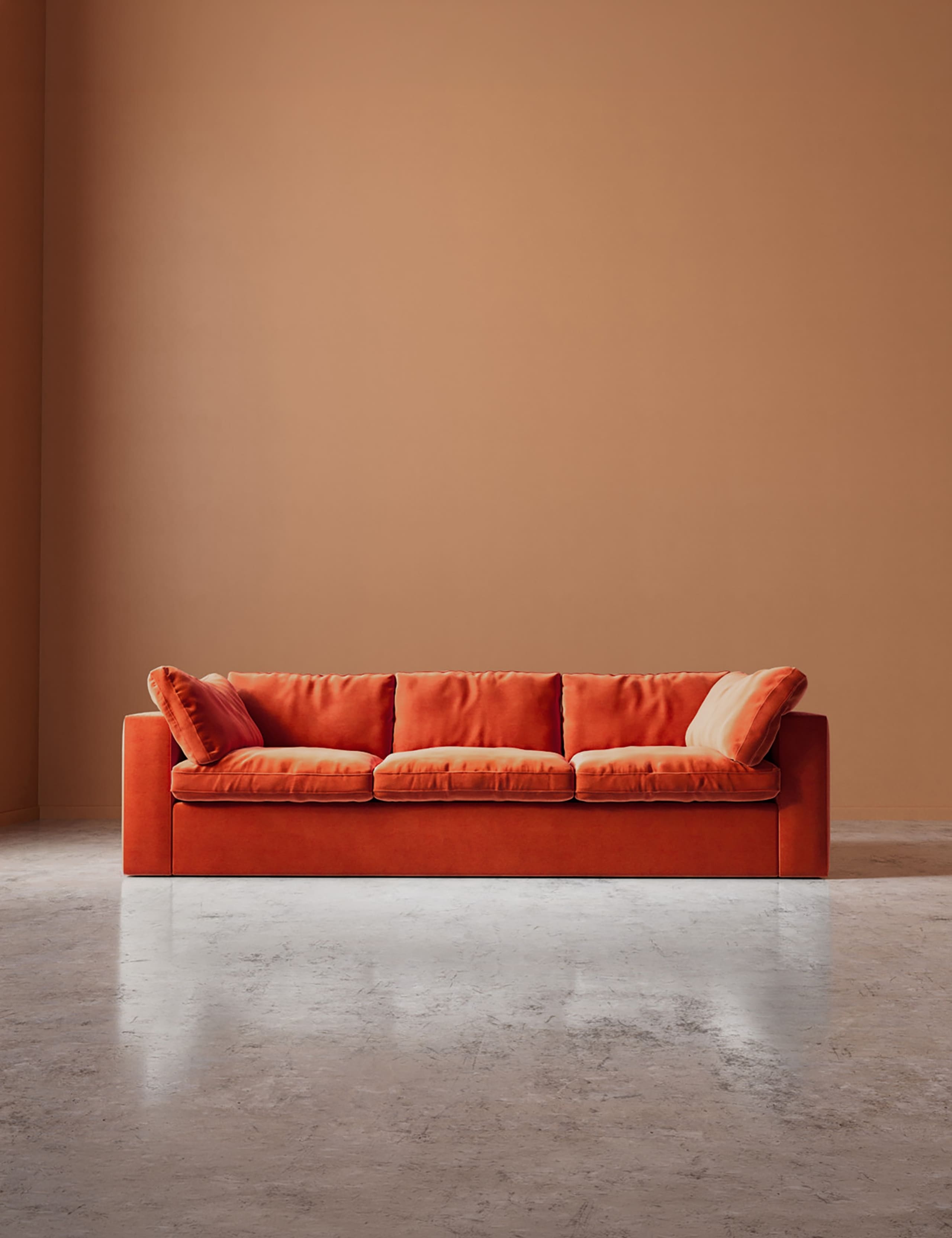 Easy Velvet 3 Seater Sofa
