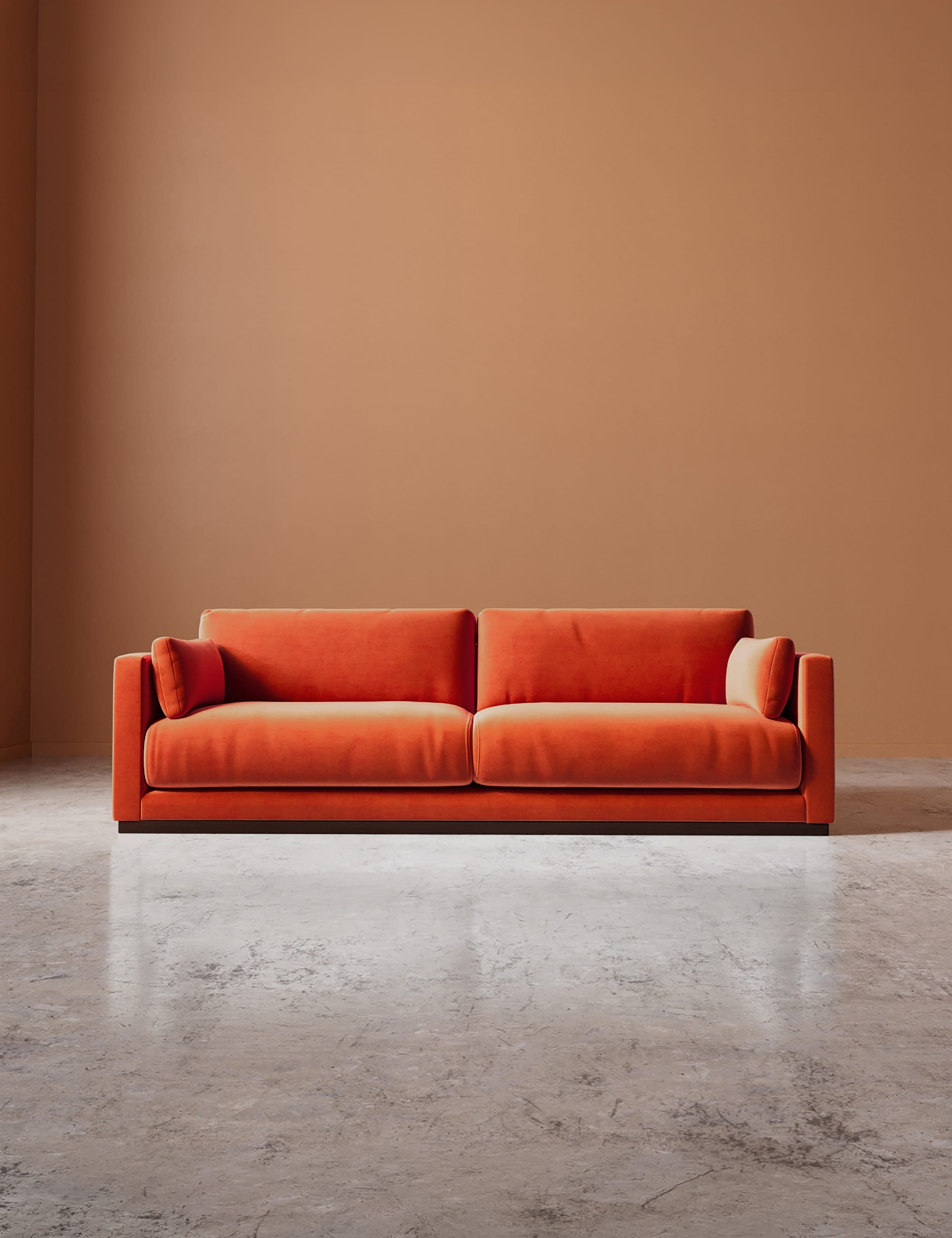Easy Velvet 3 Seater Sofa