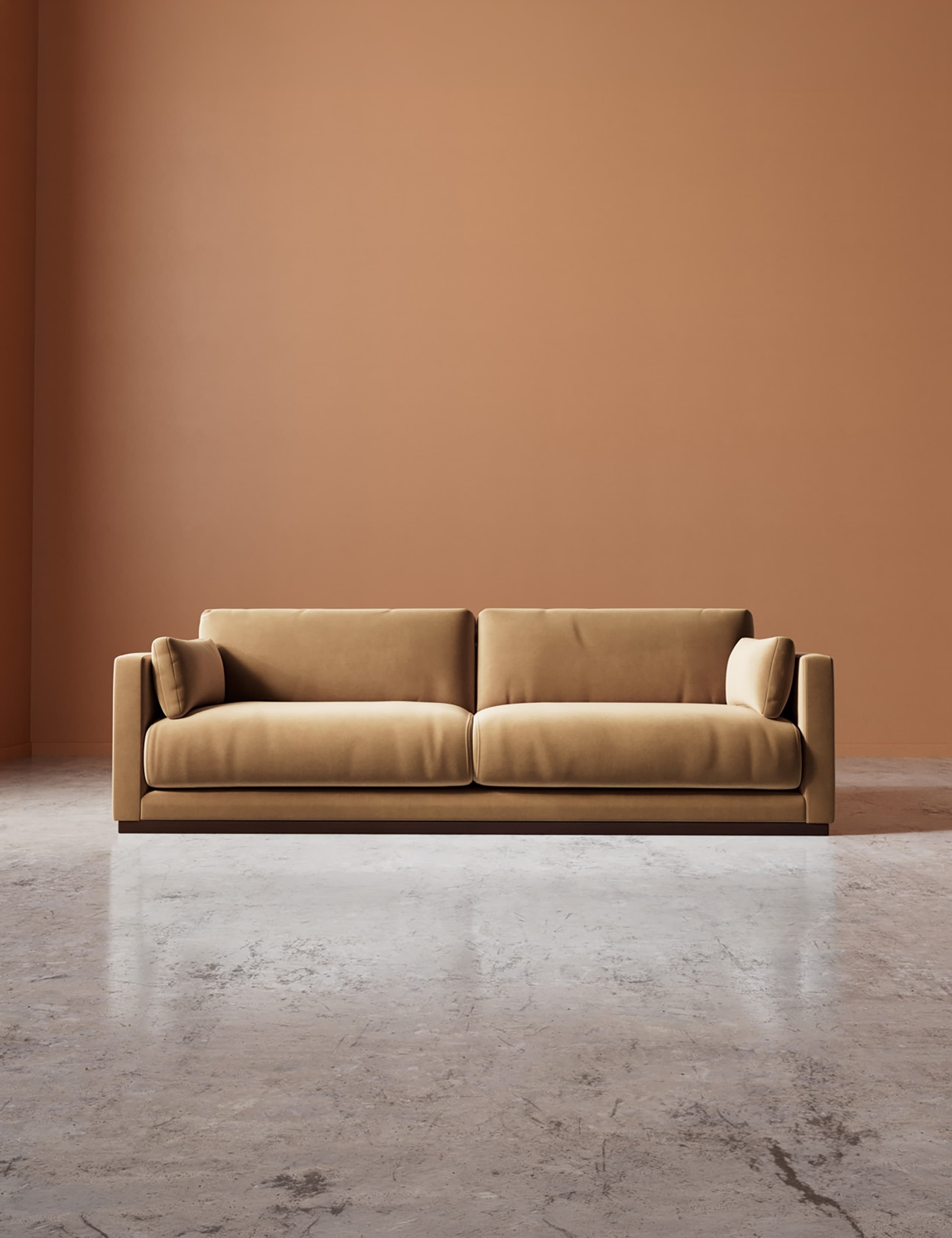 Easy Velvet 3 Seater Sofa