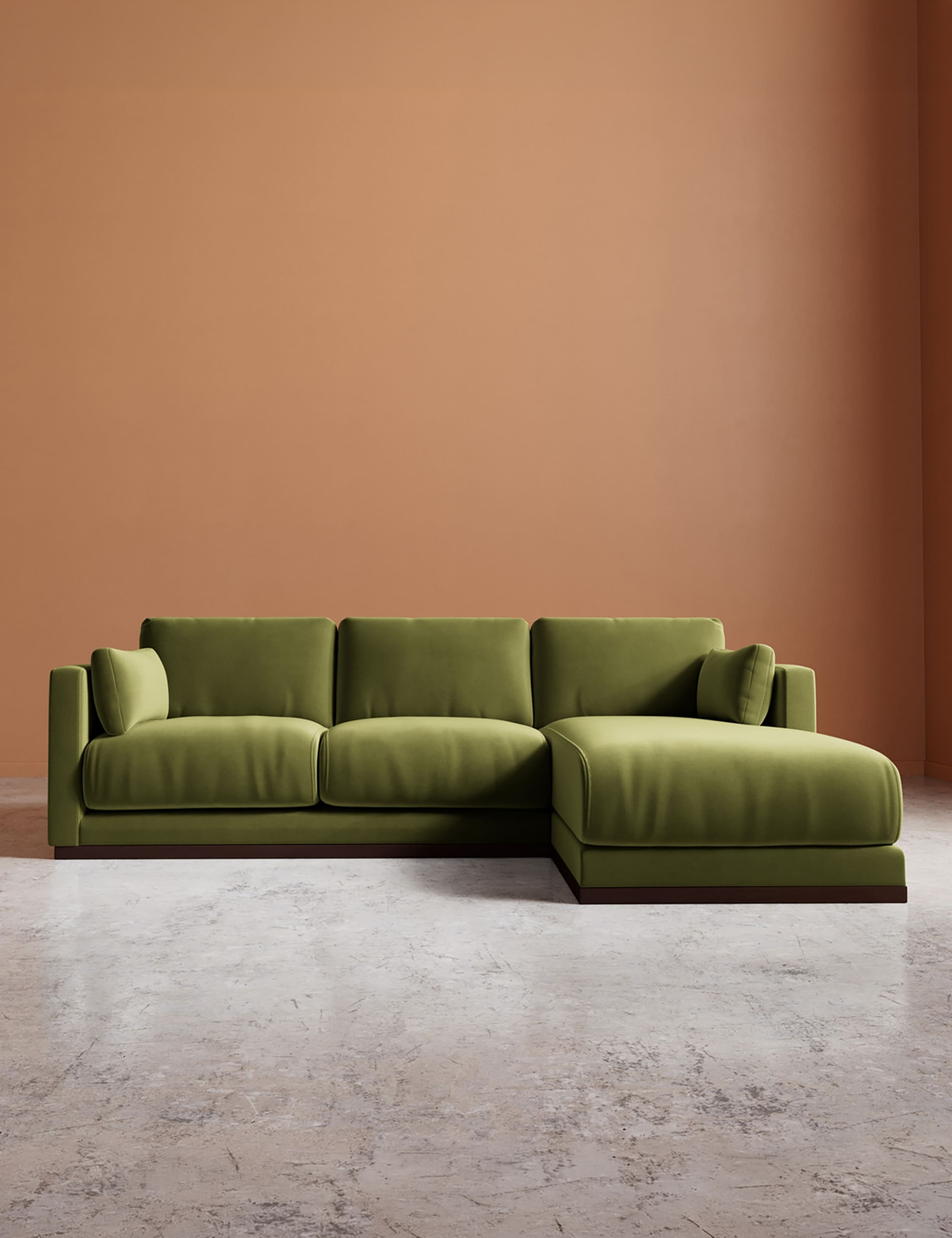 Easy Velvet Right Corner Sofa