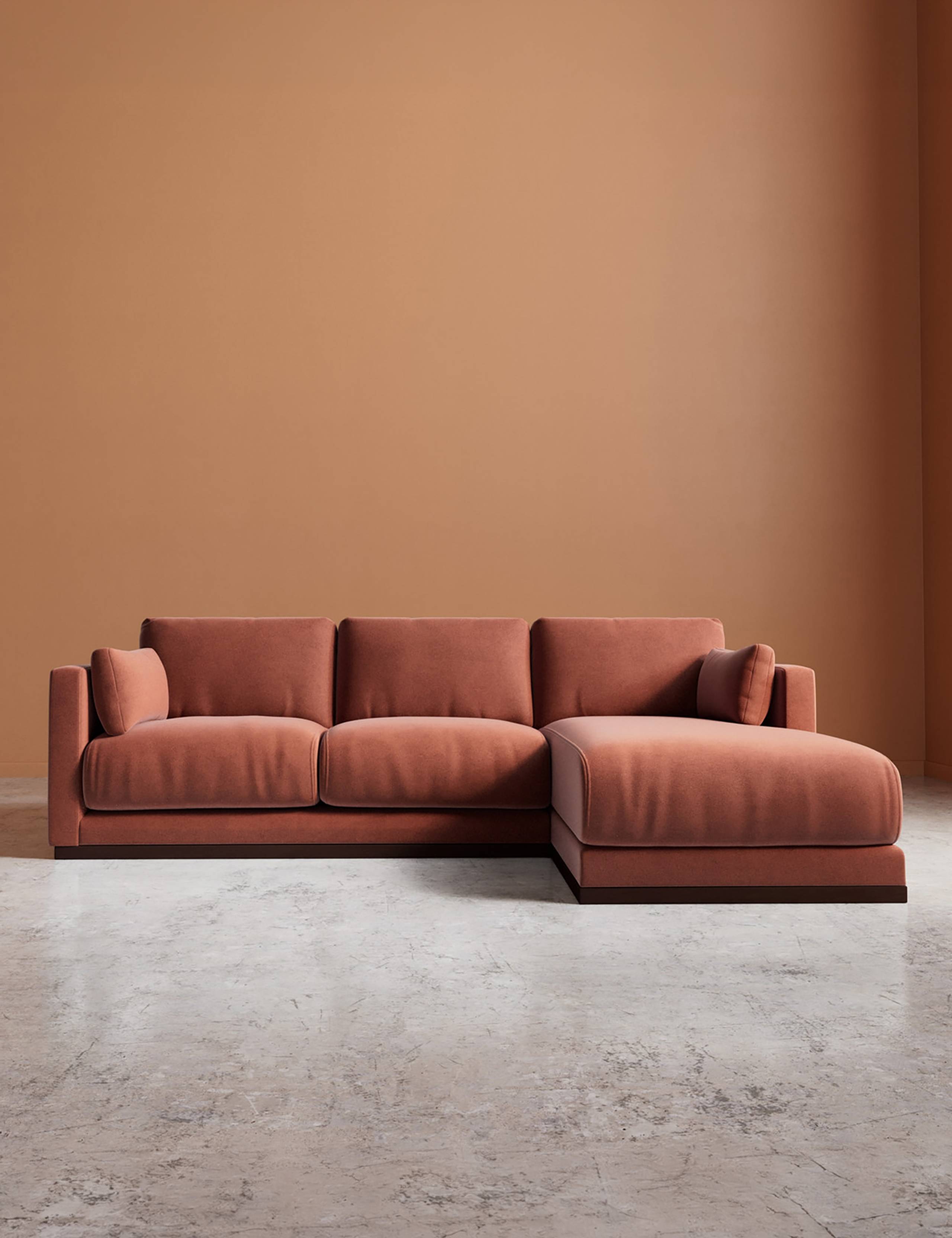 Easy Velvet Right Corner Sofa
