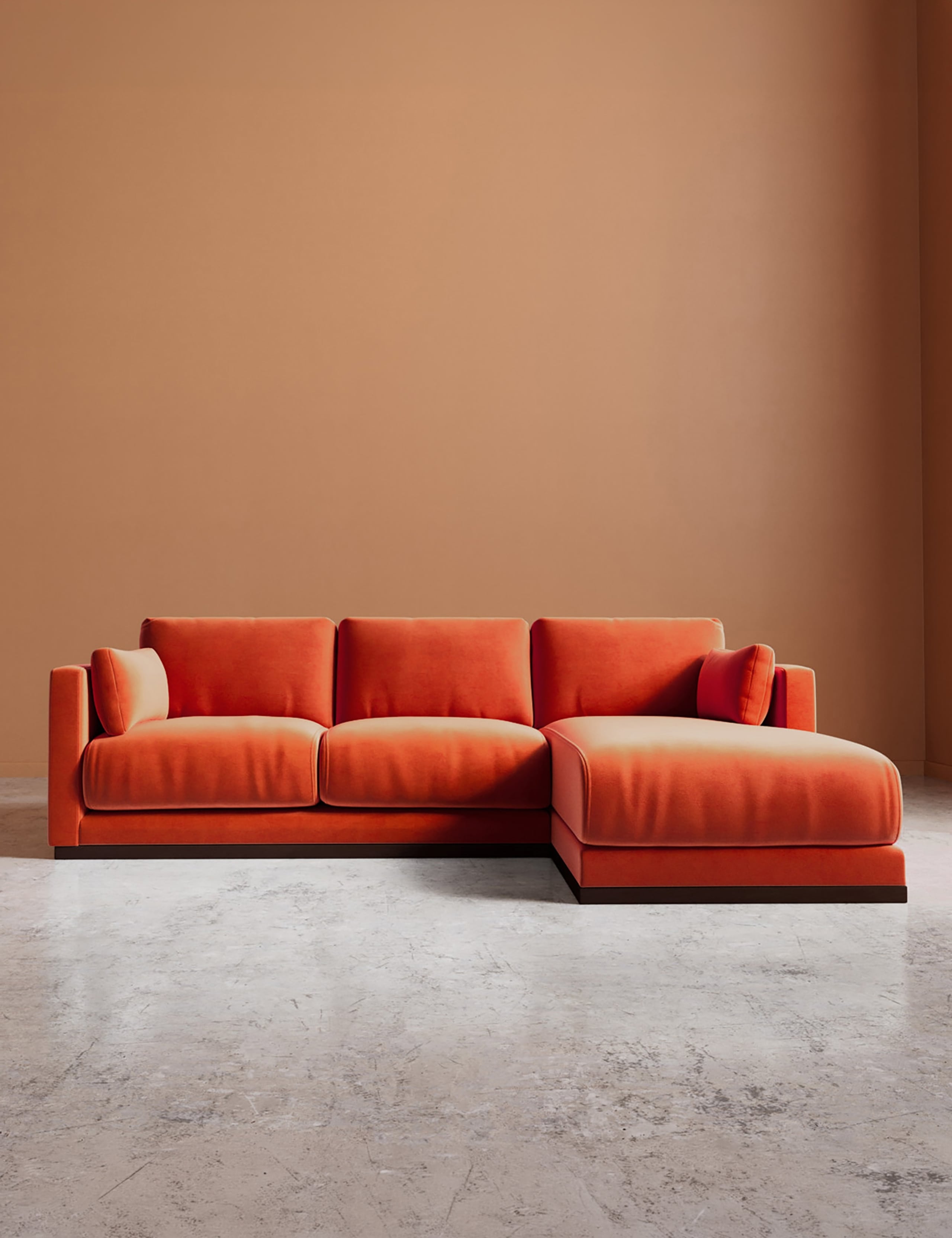 Easy Velvet Right Corner Sofa