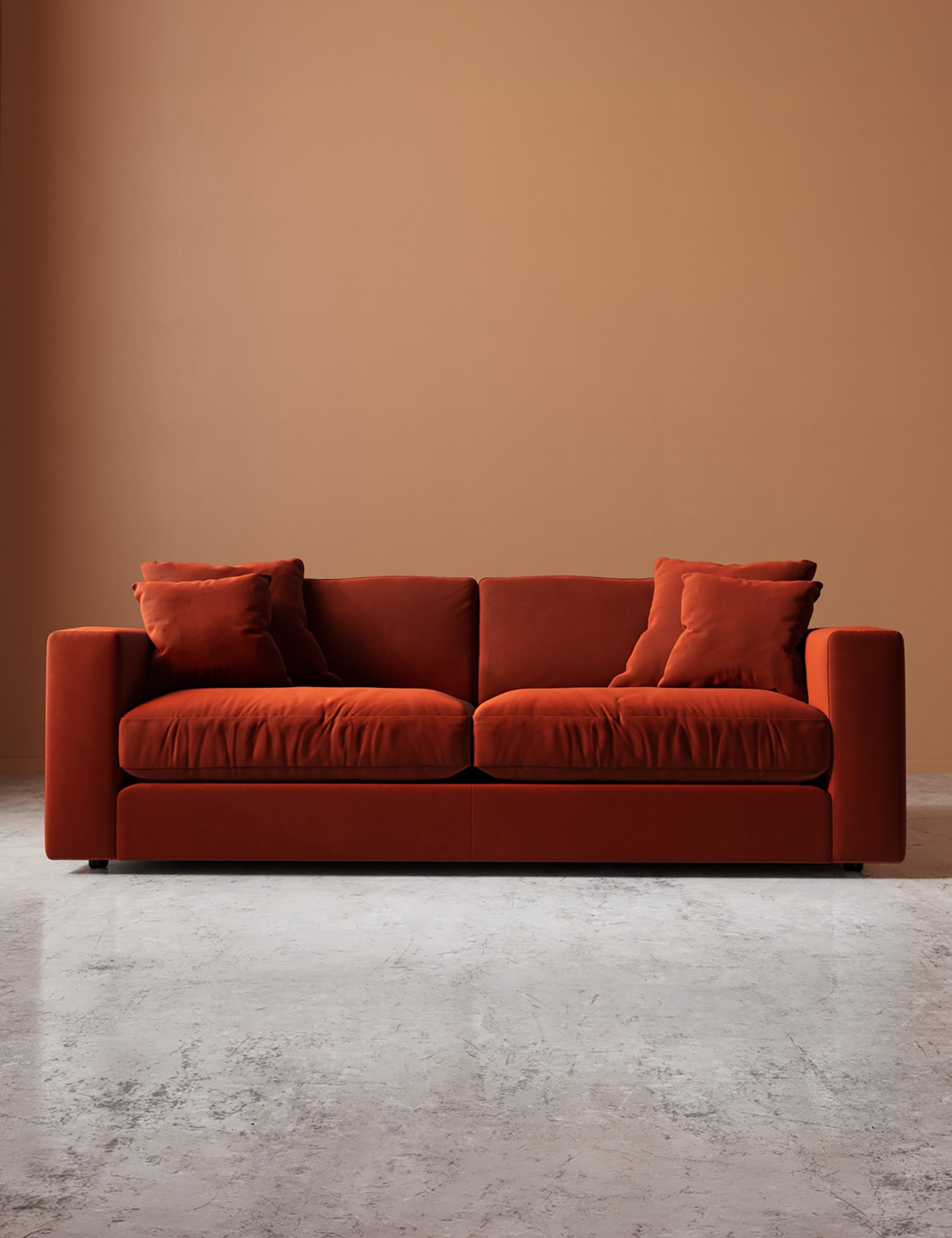 Crushed Velvet 3 Seater Sofa