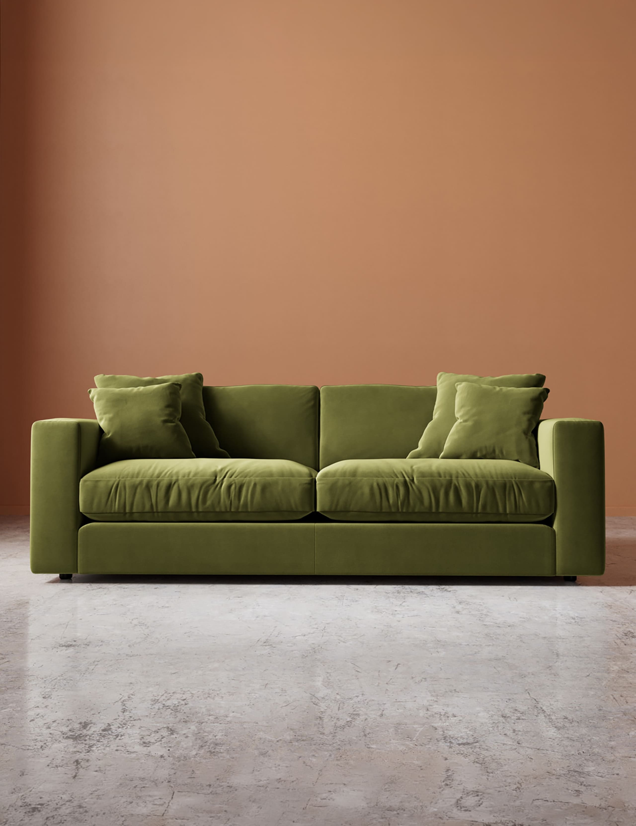 Easy Velvet 3 Seater Sofa