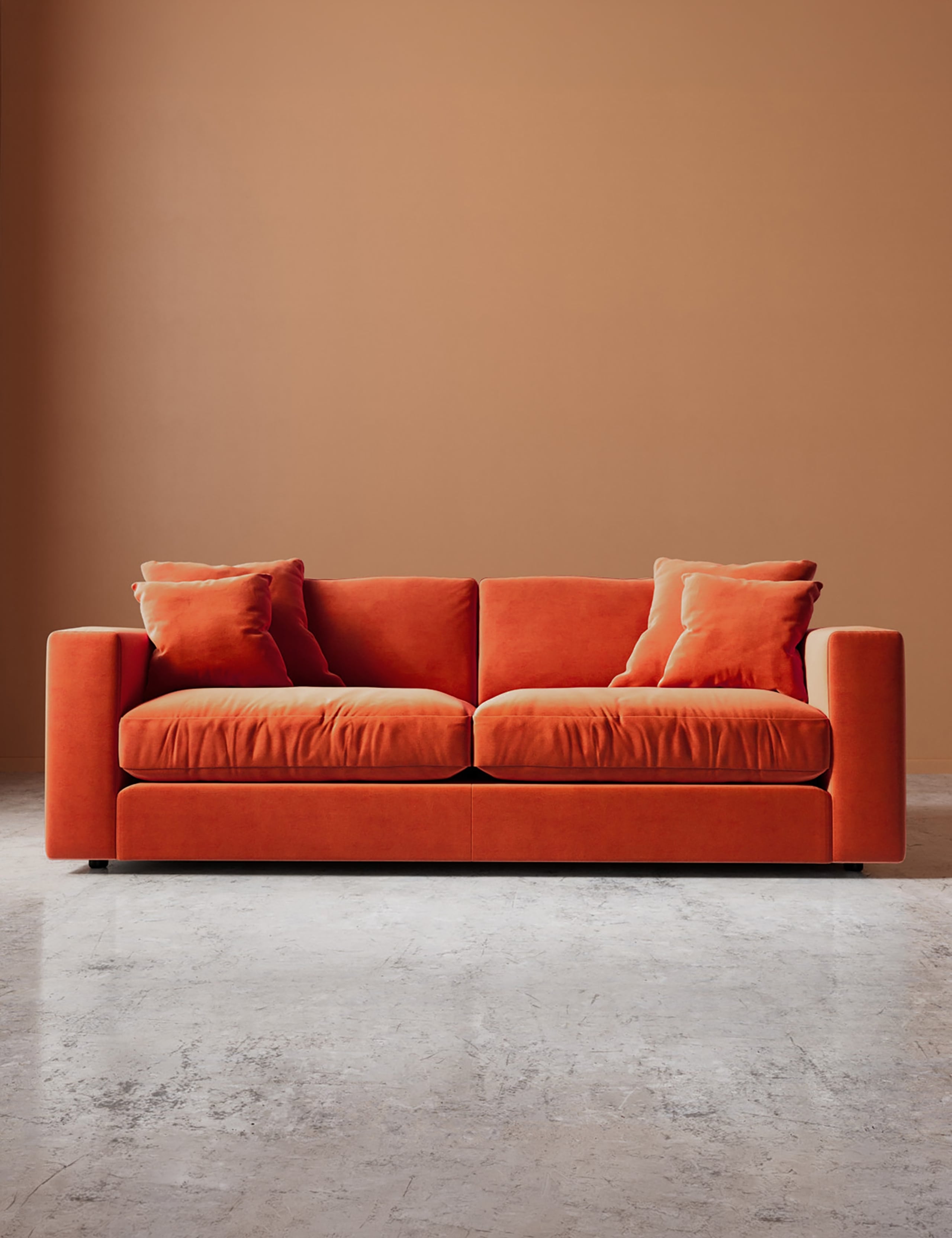 Easy Velvet 3 Seater Sofa