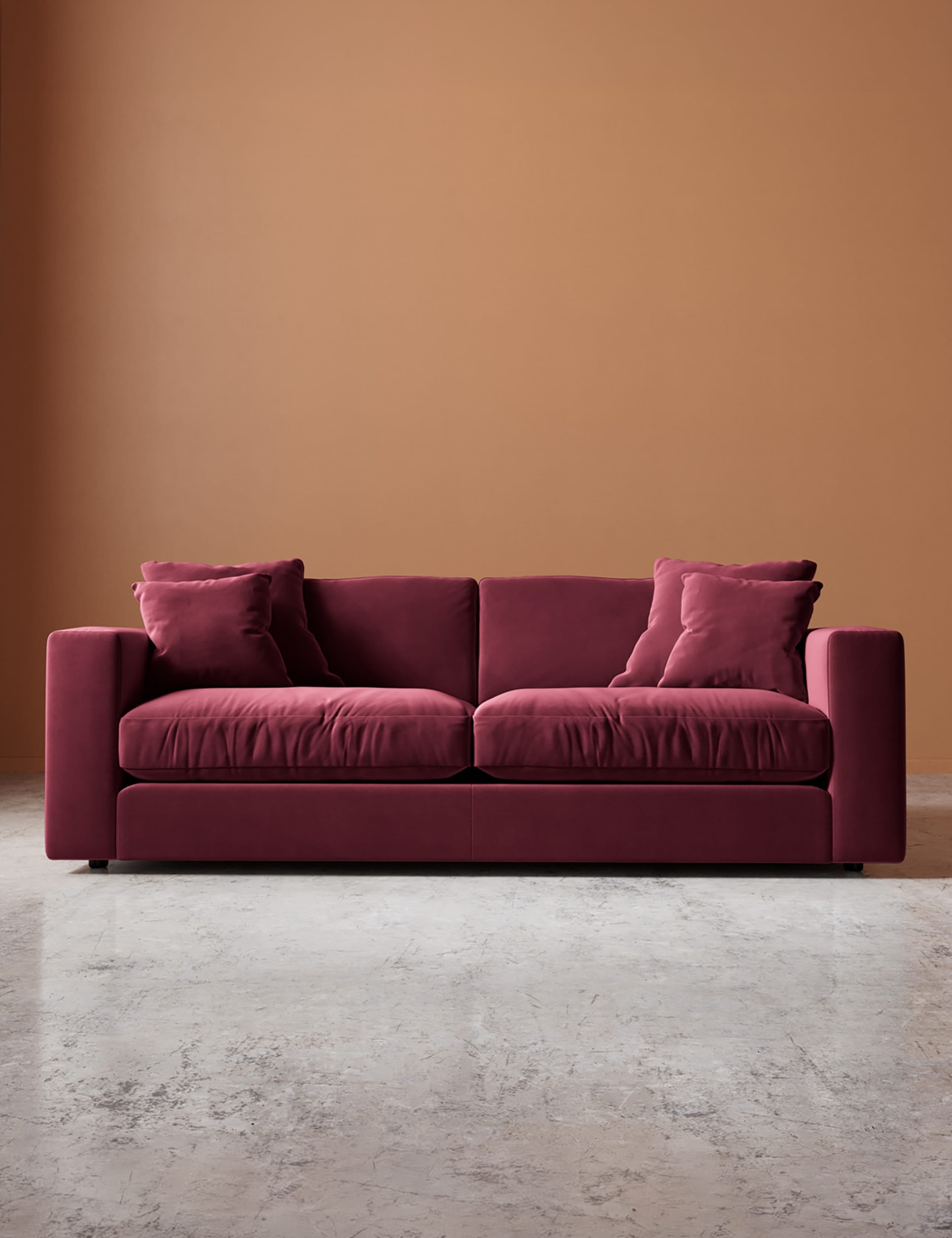 Easy Velvet 3 Seater Sofa