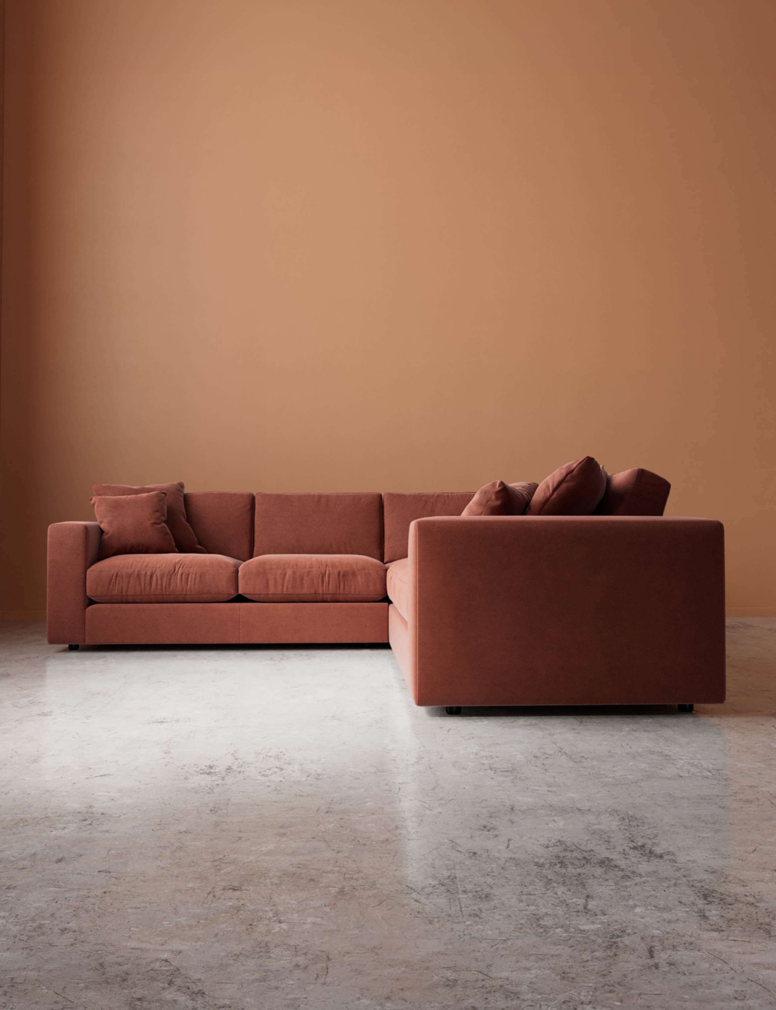 Easy Velvet Corner Sofa