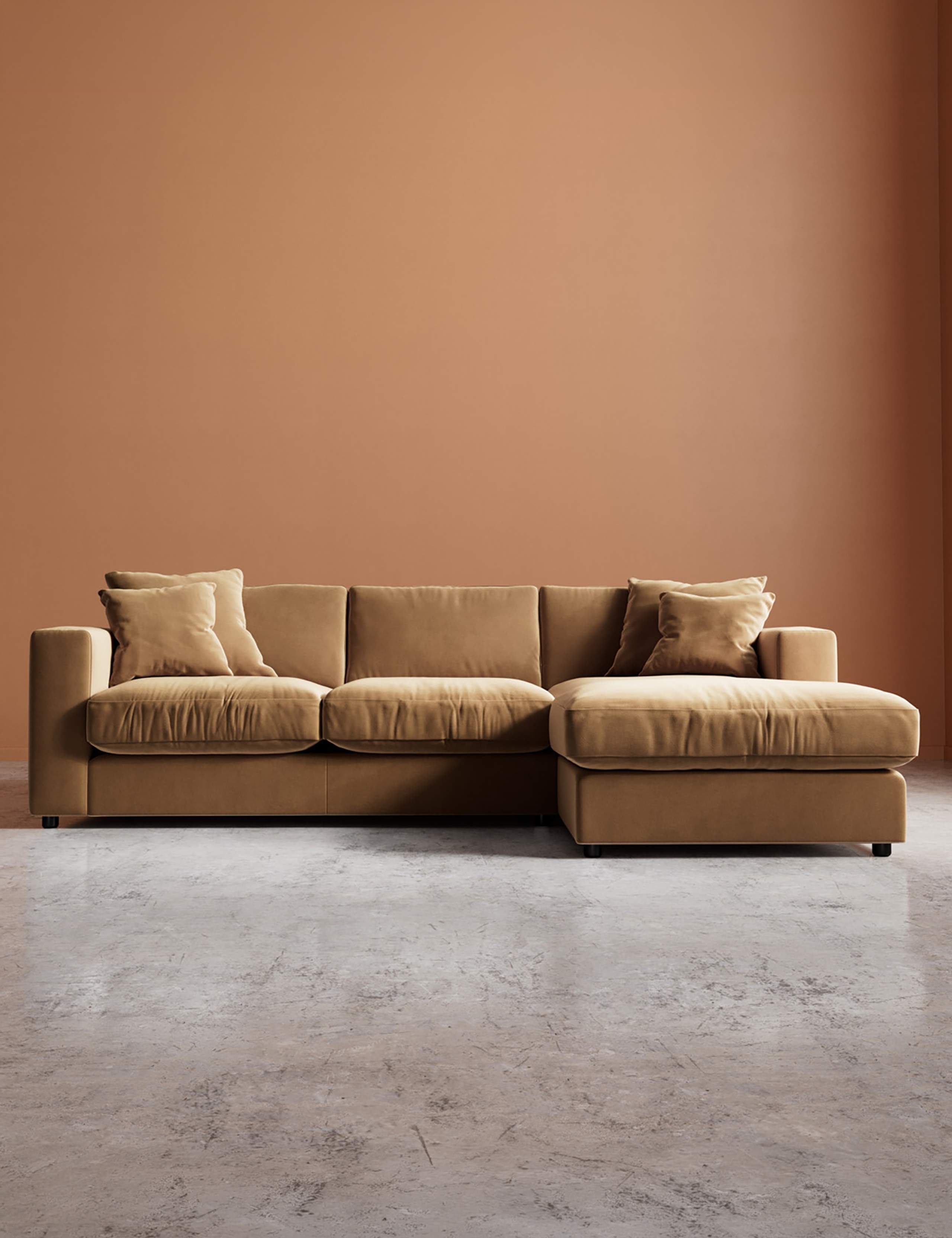 Easy Velvet Right Corner Sofa