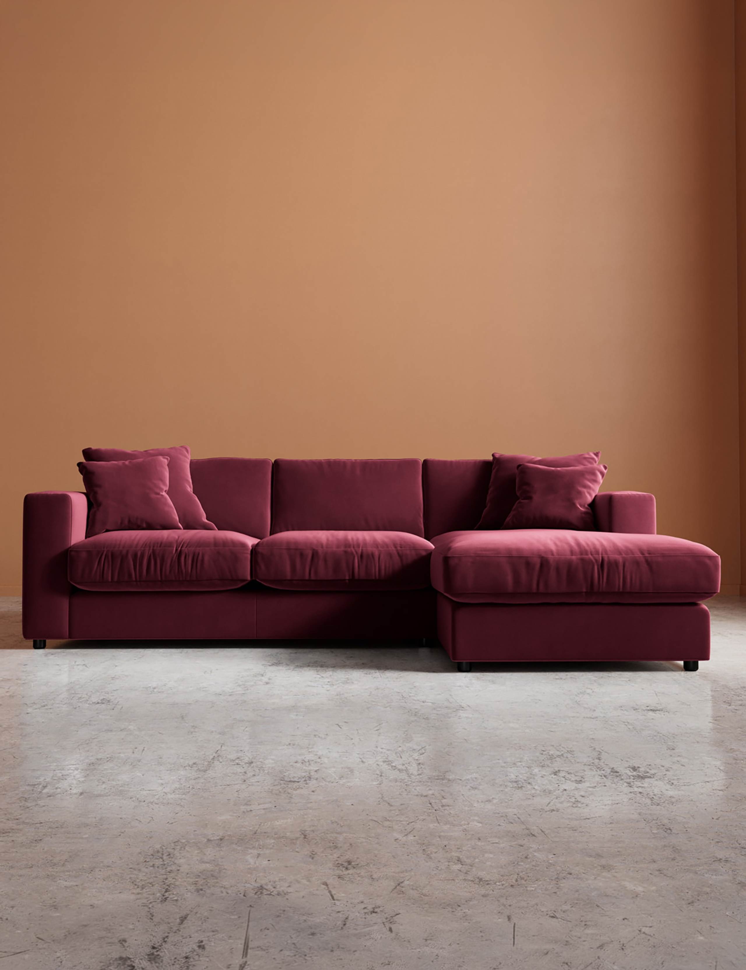 Easy Velvet Right Corner Sofa