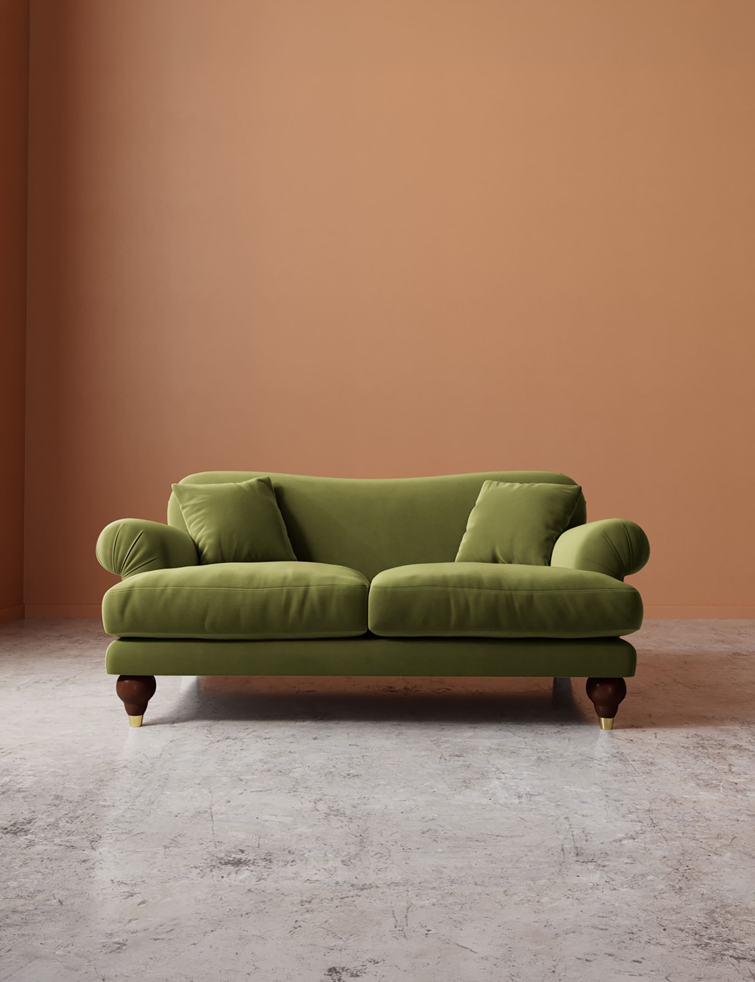 Willows Easy Velvet 2 Seater Sofa
