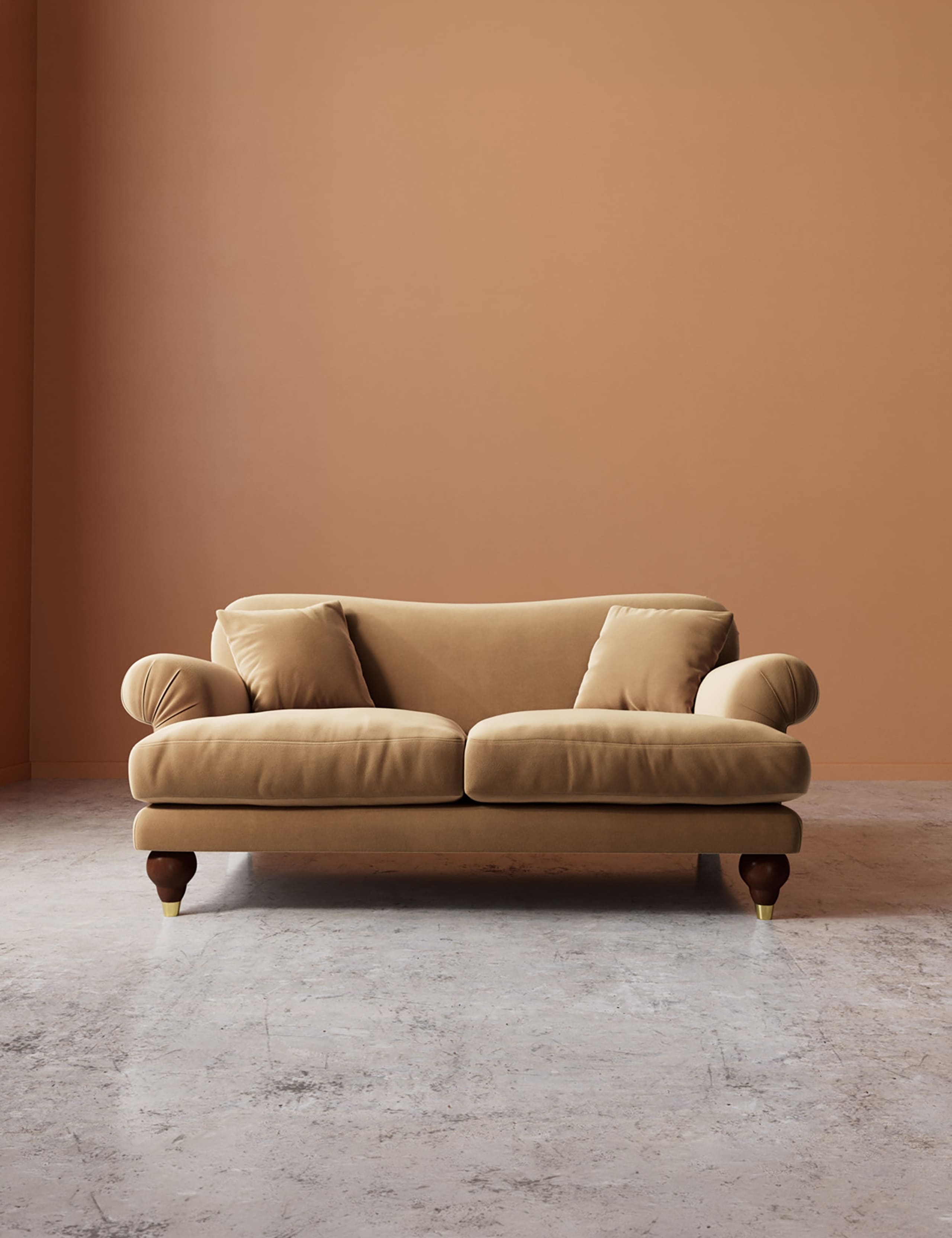 Willows Easy Velvet 2 Seater Sofa