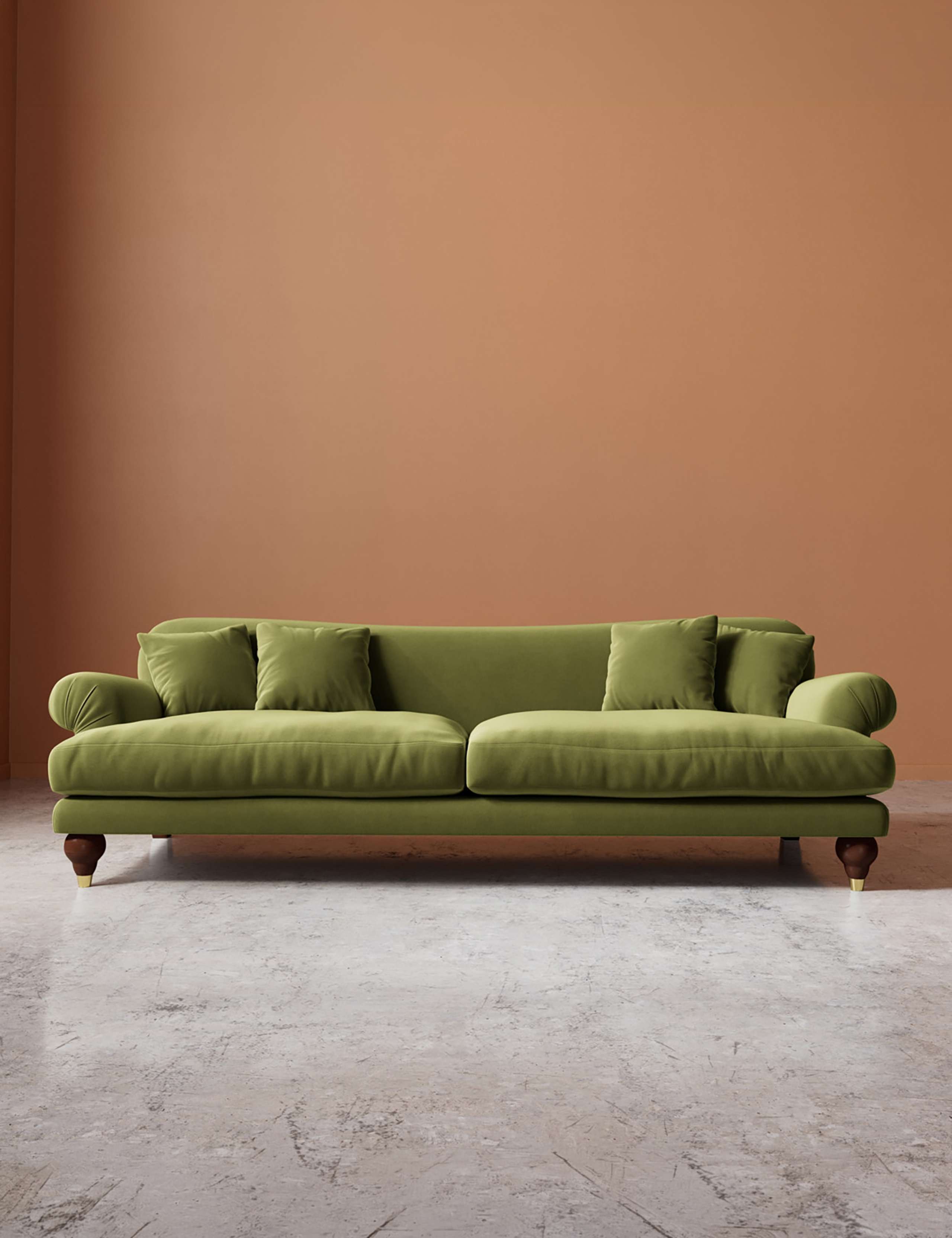 Willows Easy Velvet 3 Seater Sofa