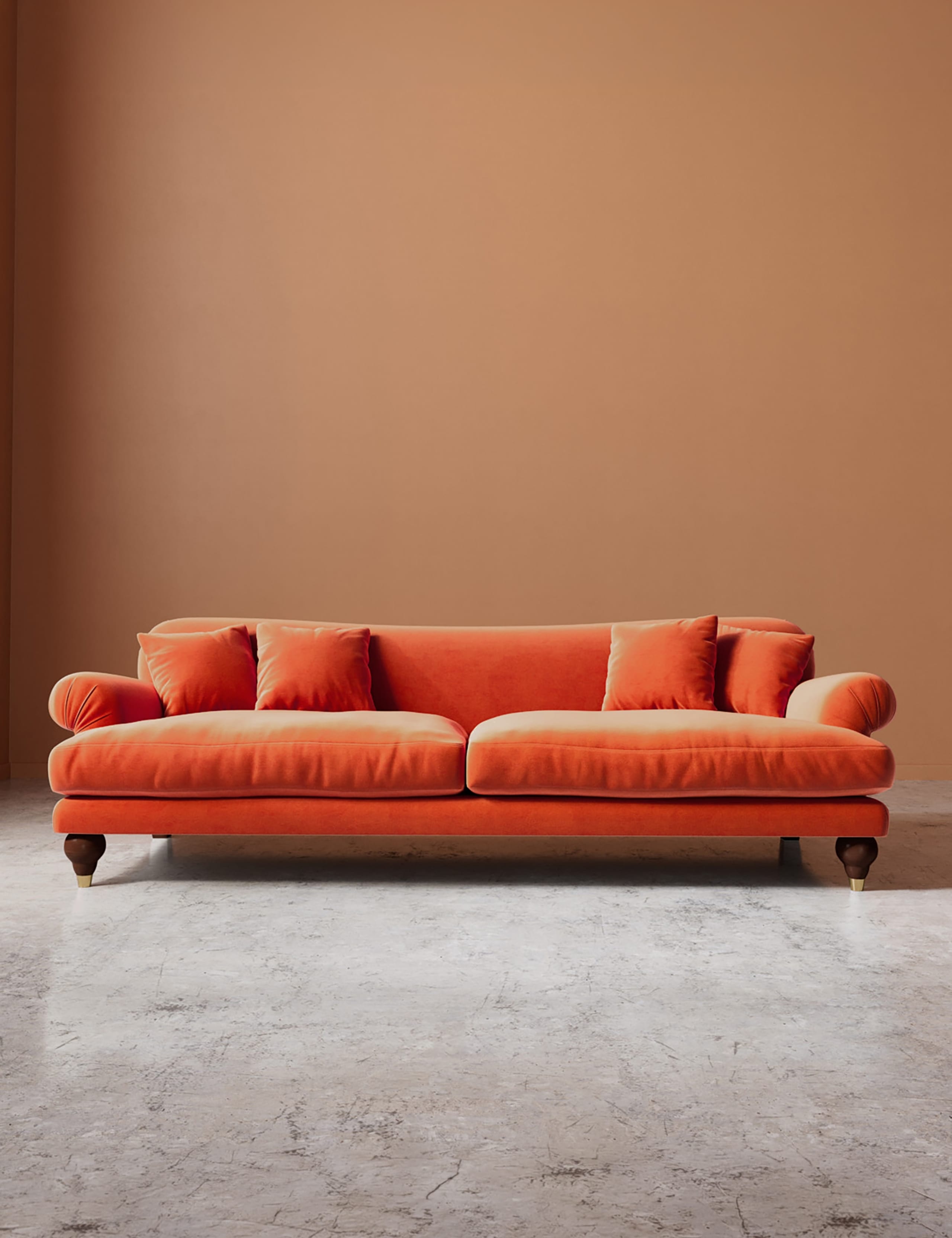 Willows Easy Velvet 3 Seater Sofa
