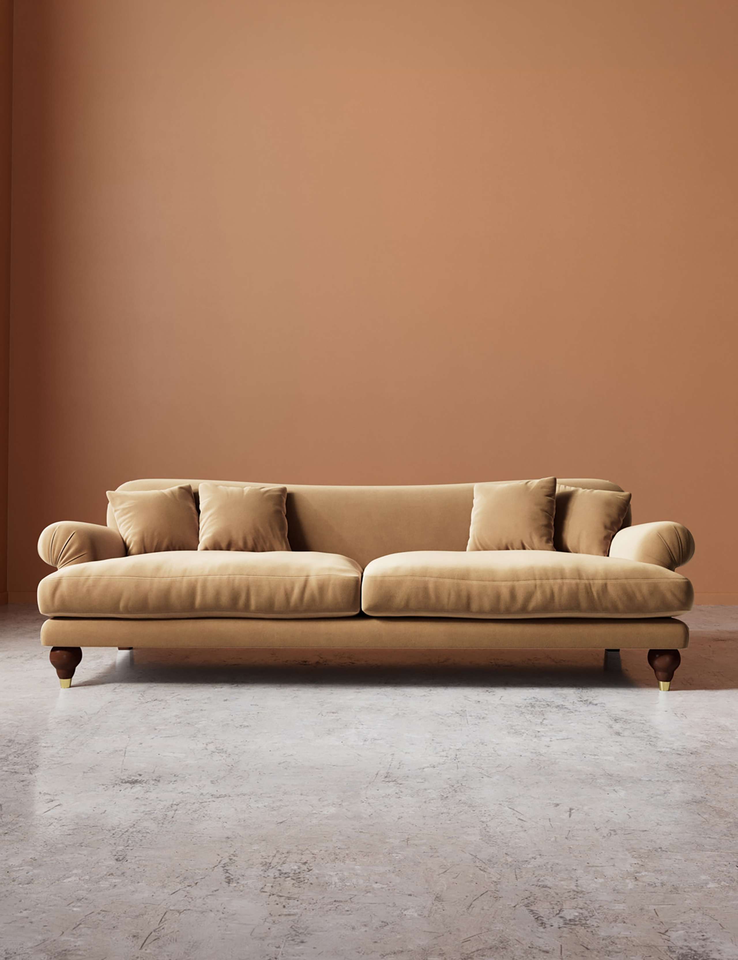 Willows Easy Velvet 3 Seater Sofa