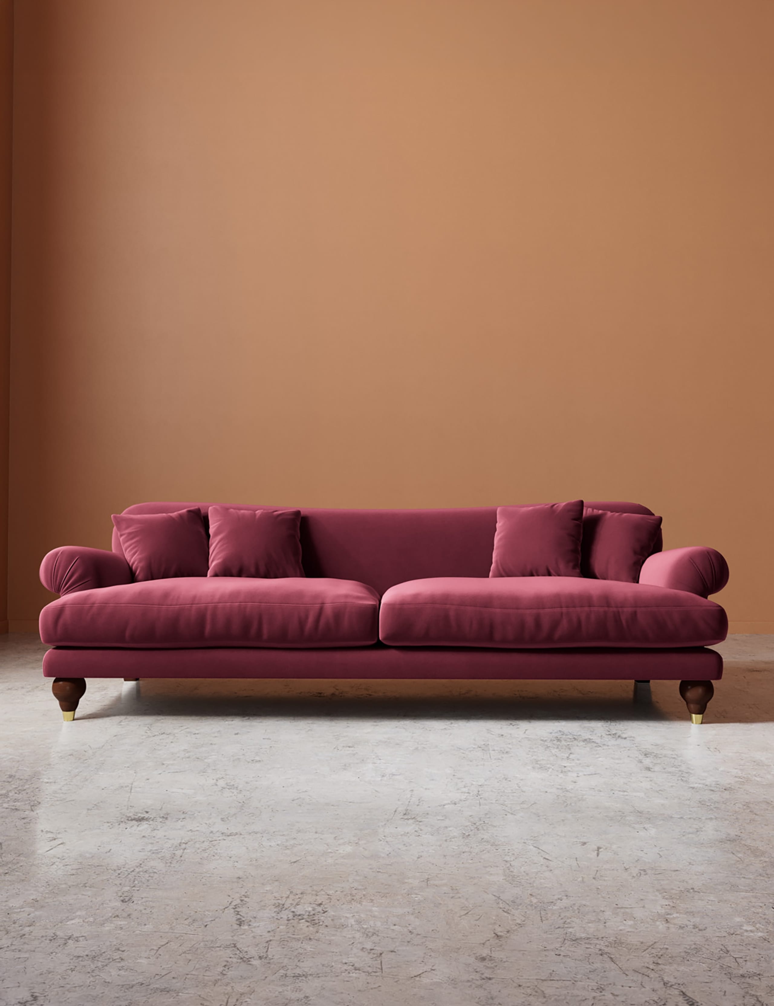 Willows Easy Velvet 3 Seater Sofa