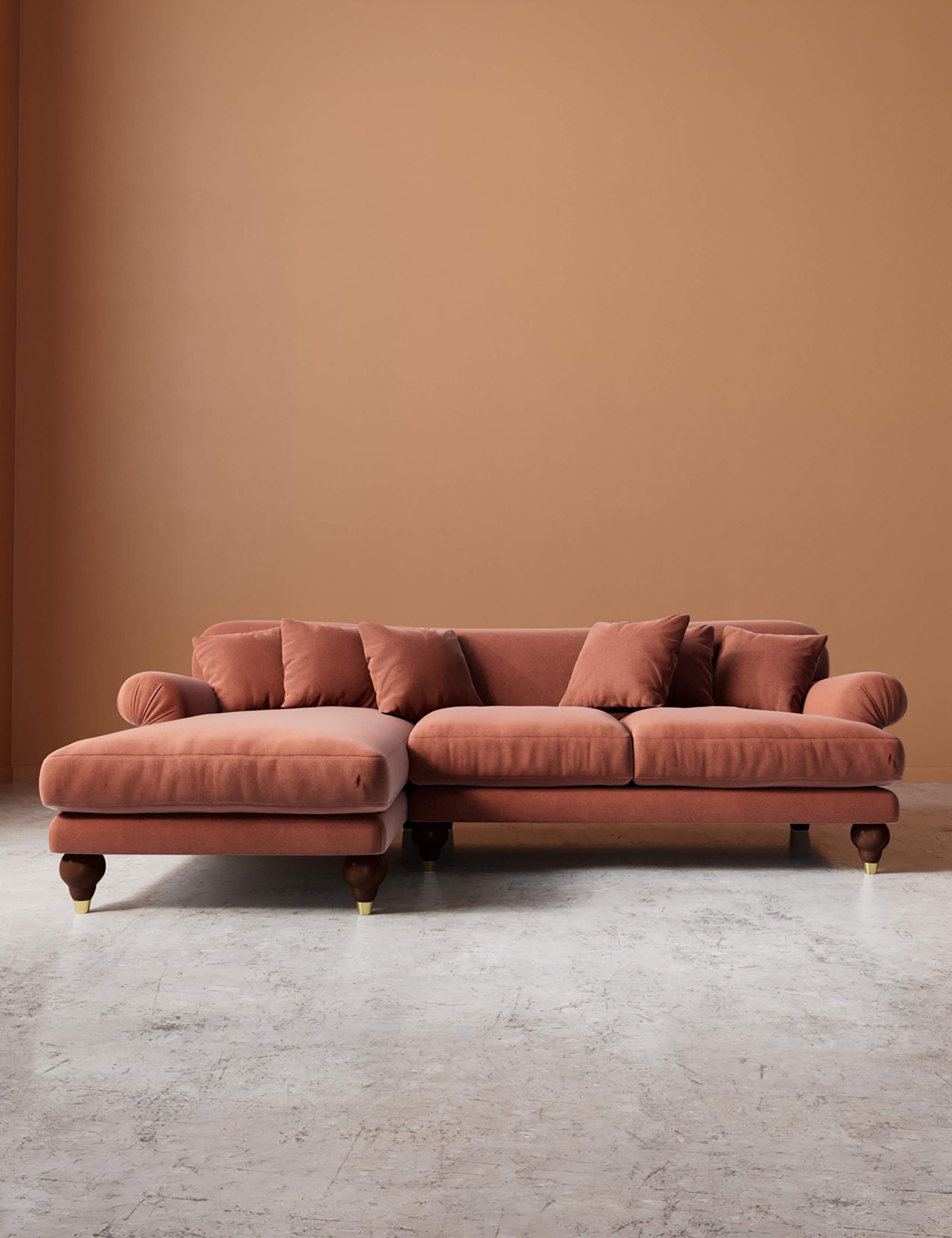 Willows Easy Velvet Left Corner Sofa