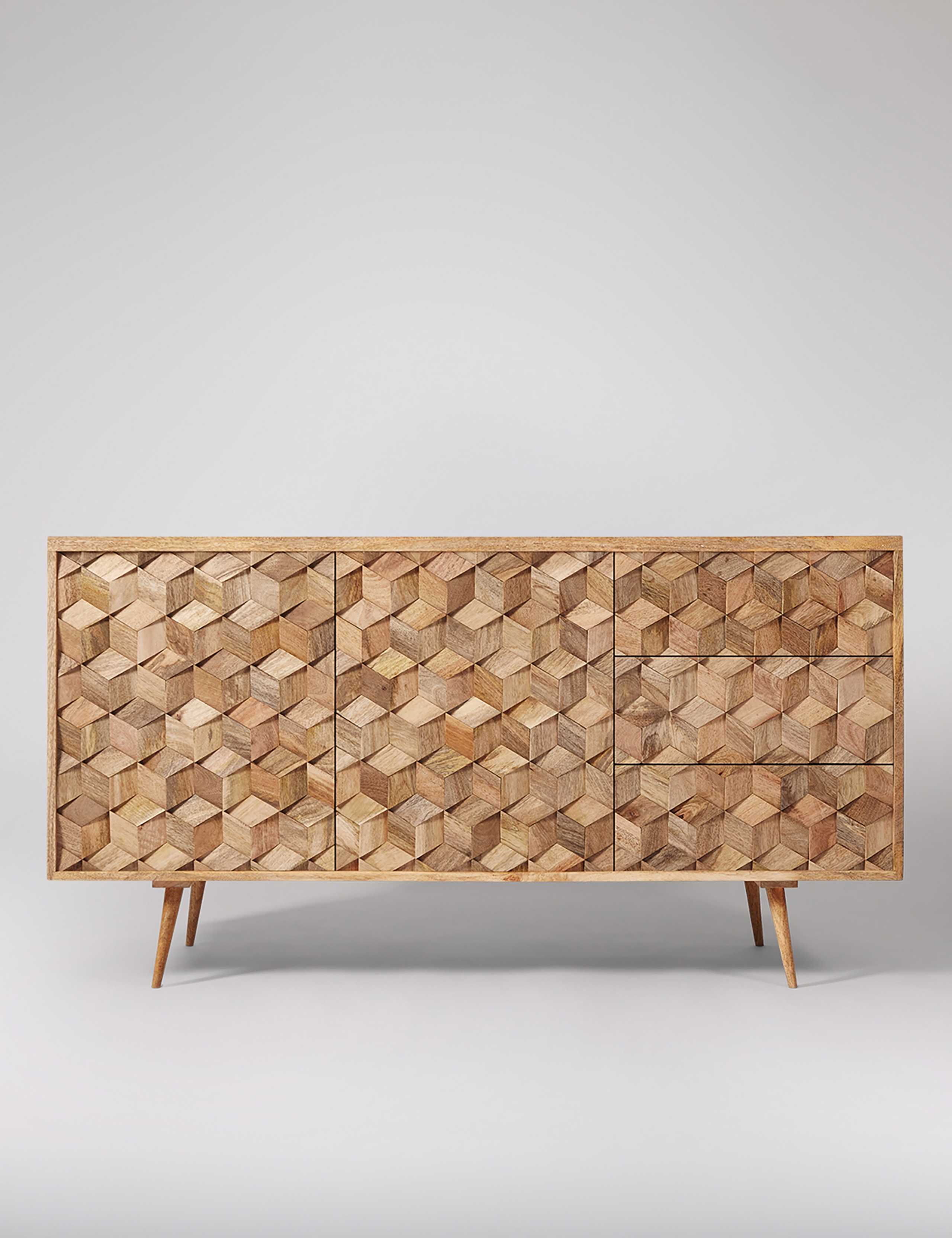 Terning Mango Wood 3 Drawer Sideboard